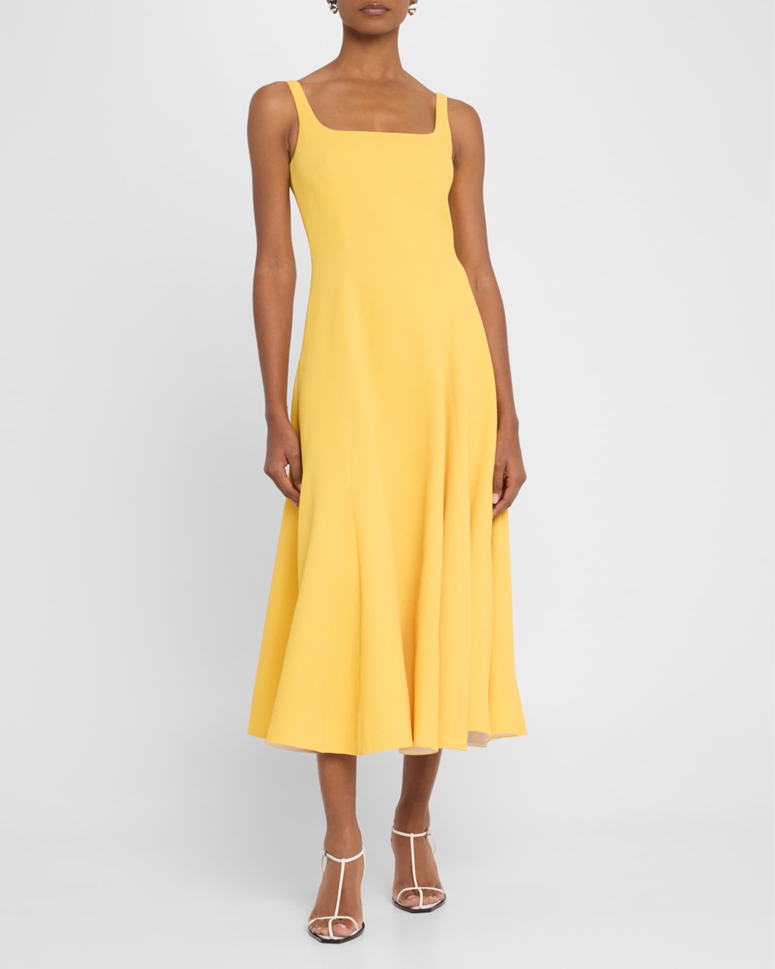 Neith Square-Neck Sleeveless Midi Dress 1