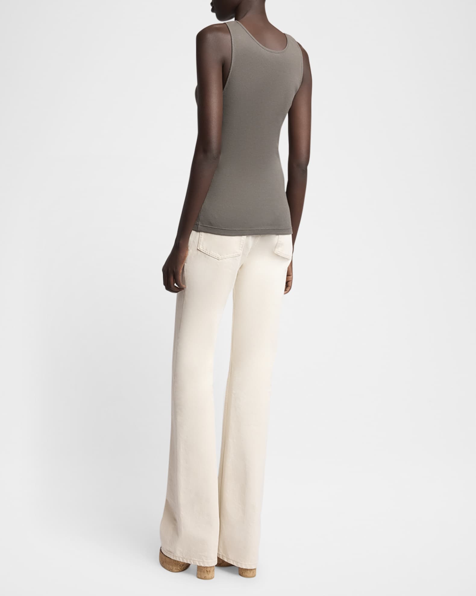 Saint Laurent YSL Embroidered Tank Top | Neiman Marcus