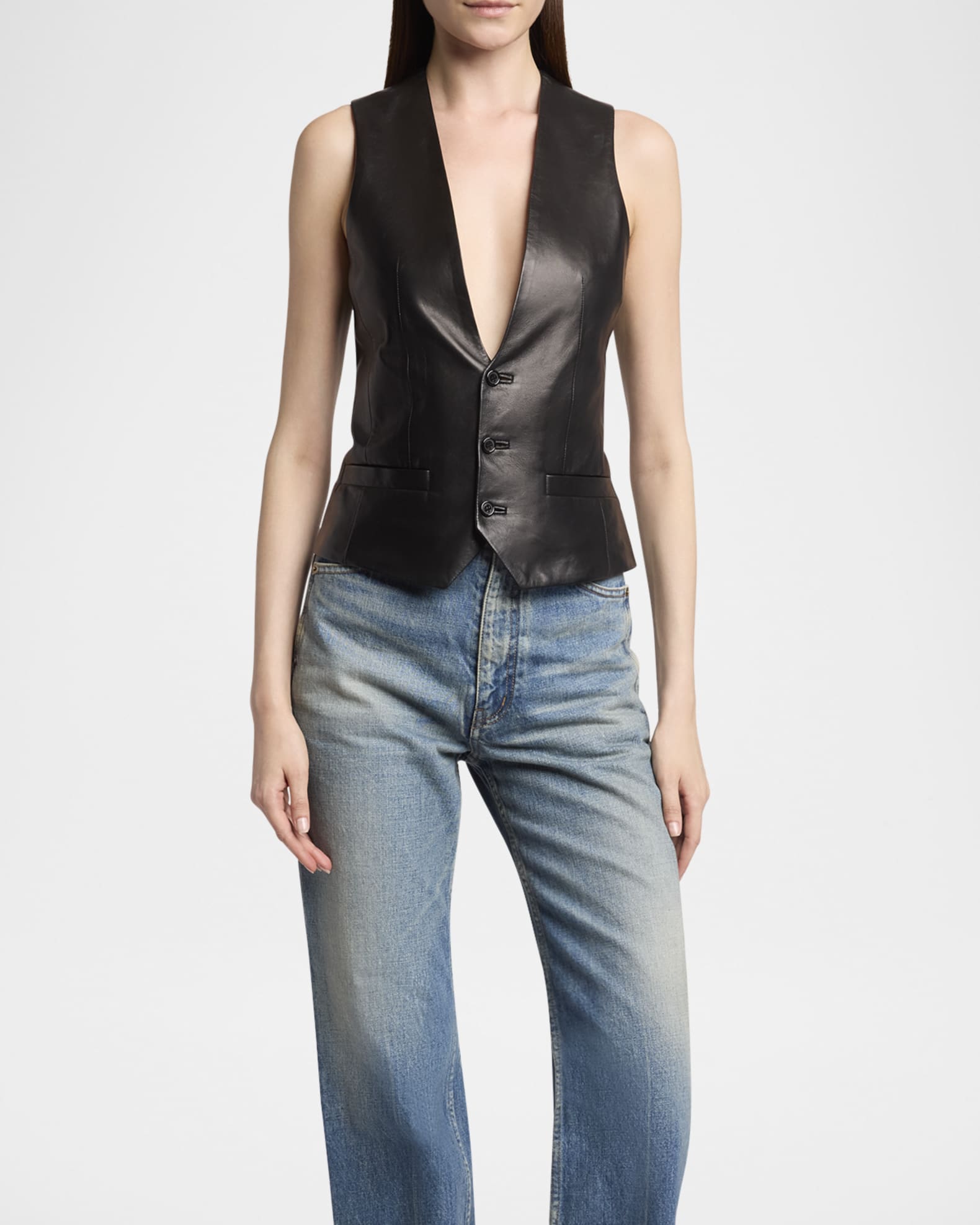 Leather Tailored Vest 1