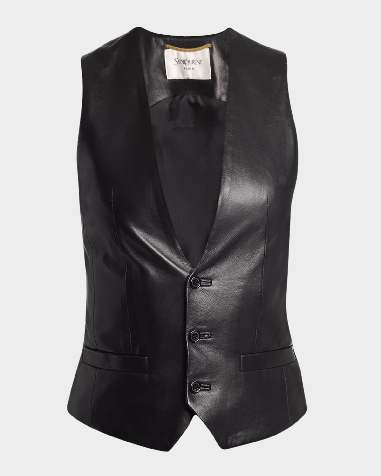 Leather Tailored Vest 0