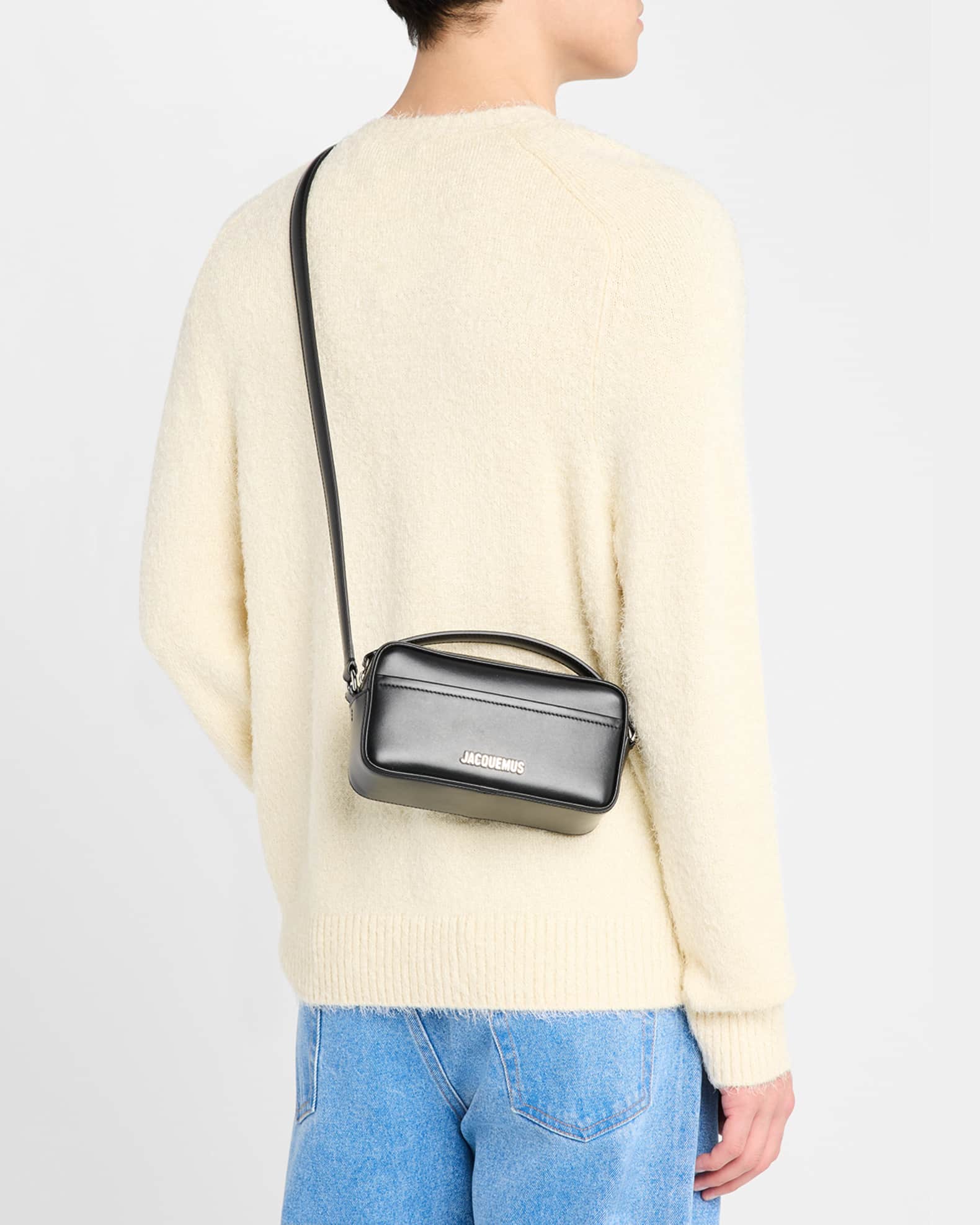Jacquemus Men's La Baneto Leather Crossbody Bag | Neiman Marcus