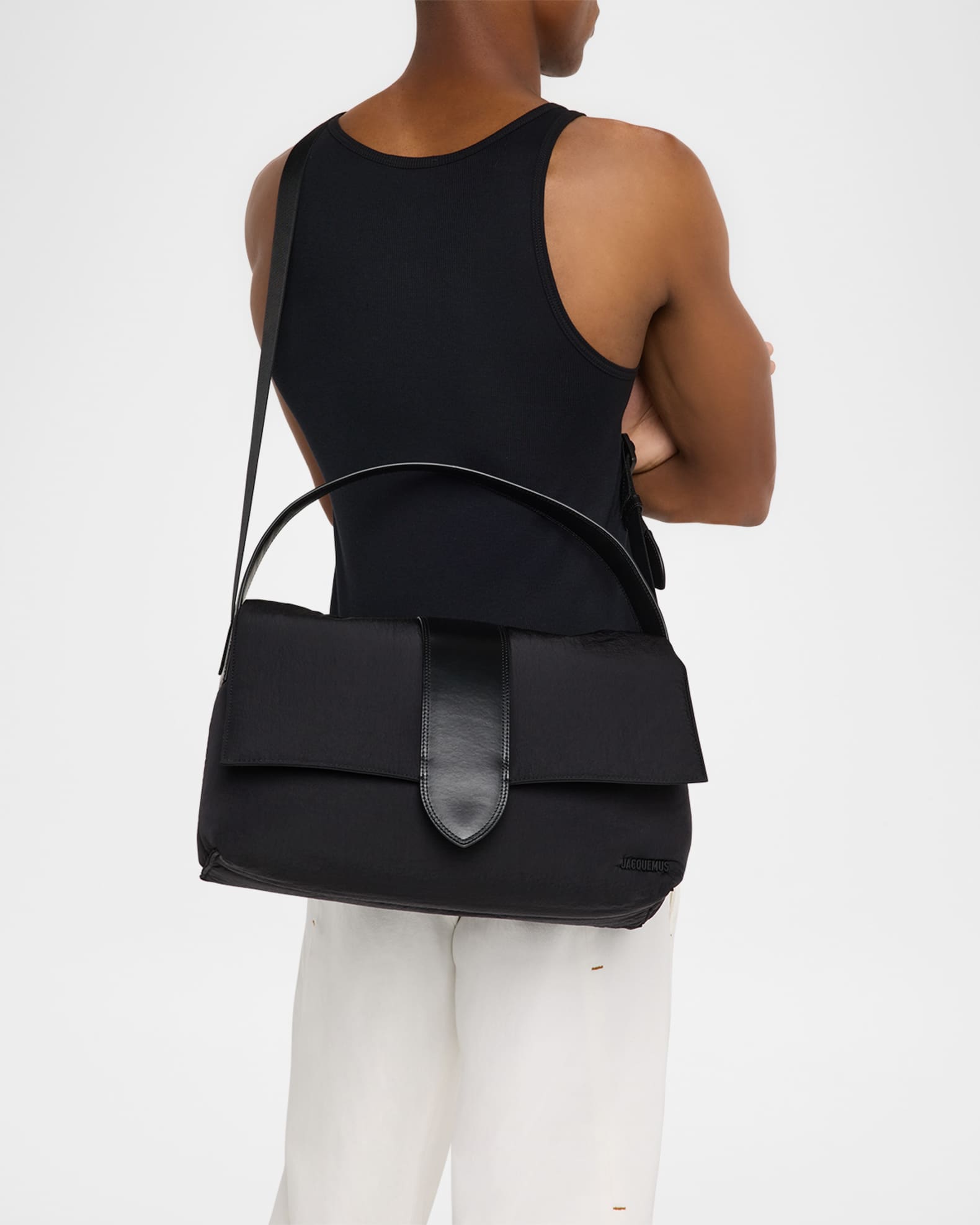 Jacquemus Men's Bambino Padded Nylon Messenger Bag | Neiman