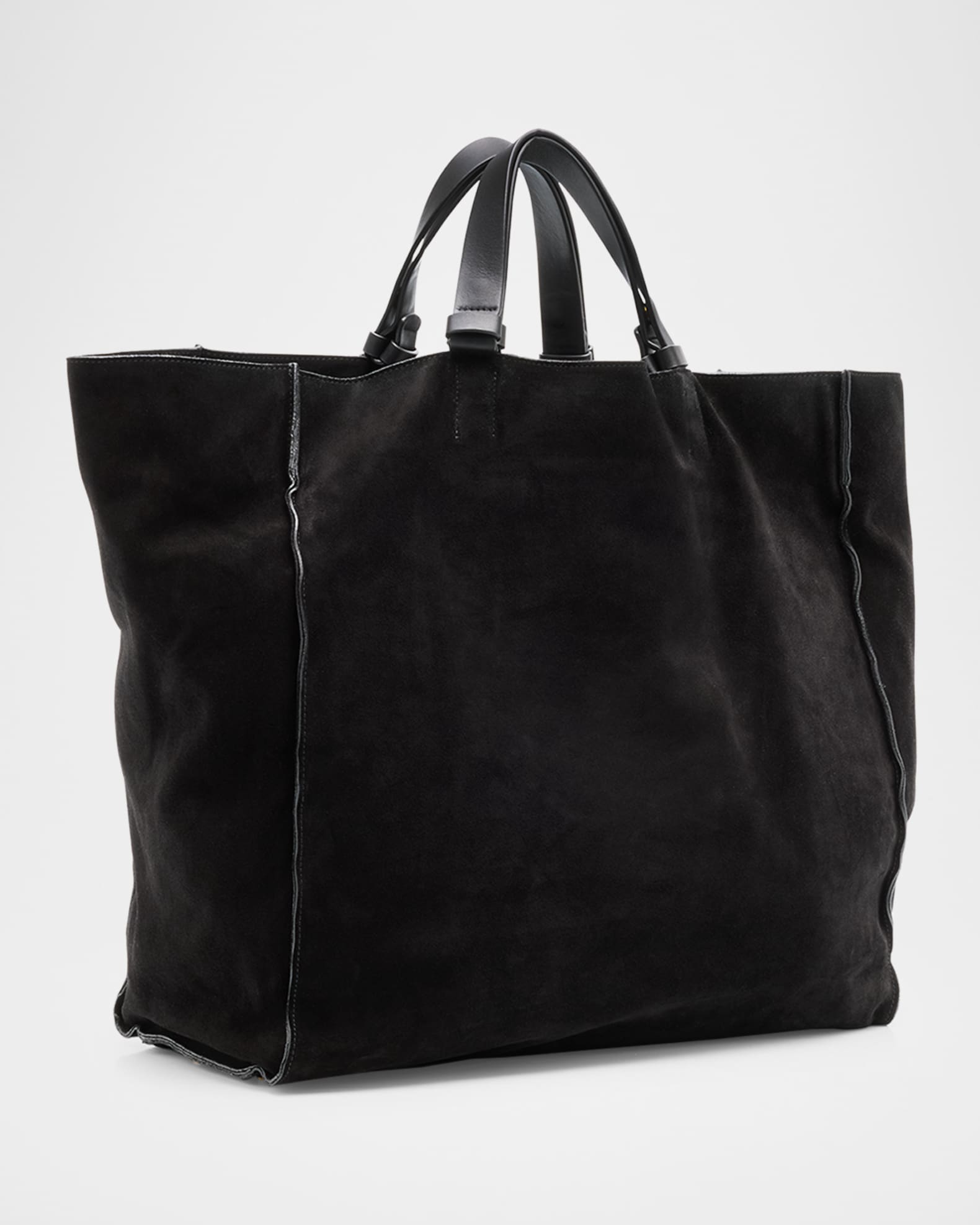 トートバッグ Giorgio Armani Leather Tote Bag With Logo Giorgio Armani Leather Tote Bag With Logo in Natural | Lyst