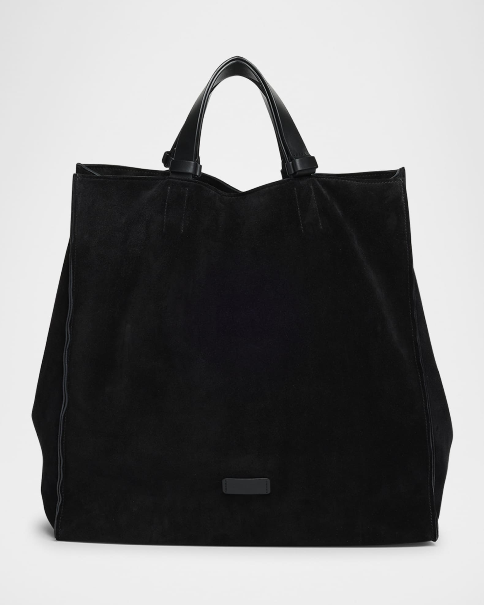 Men's Split Leather Tote Bag 0