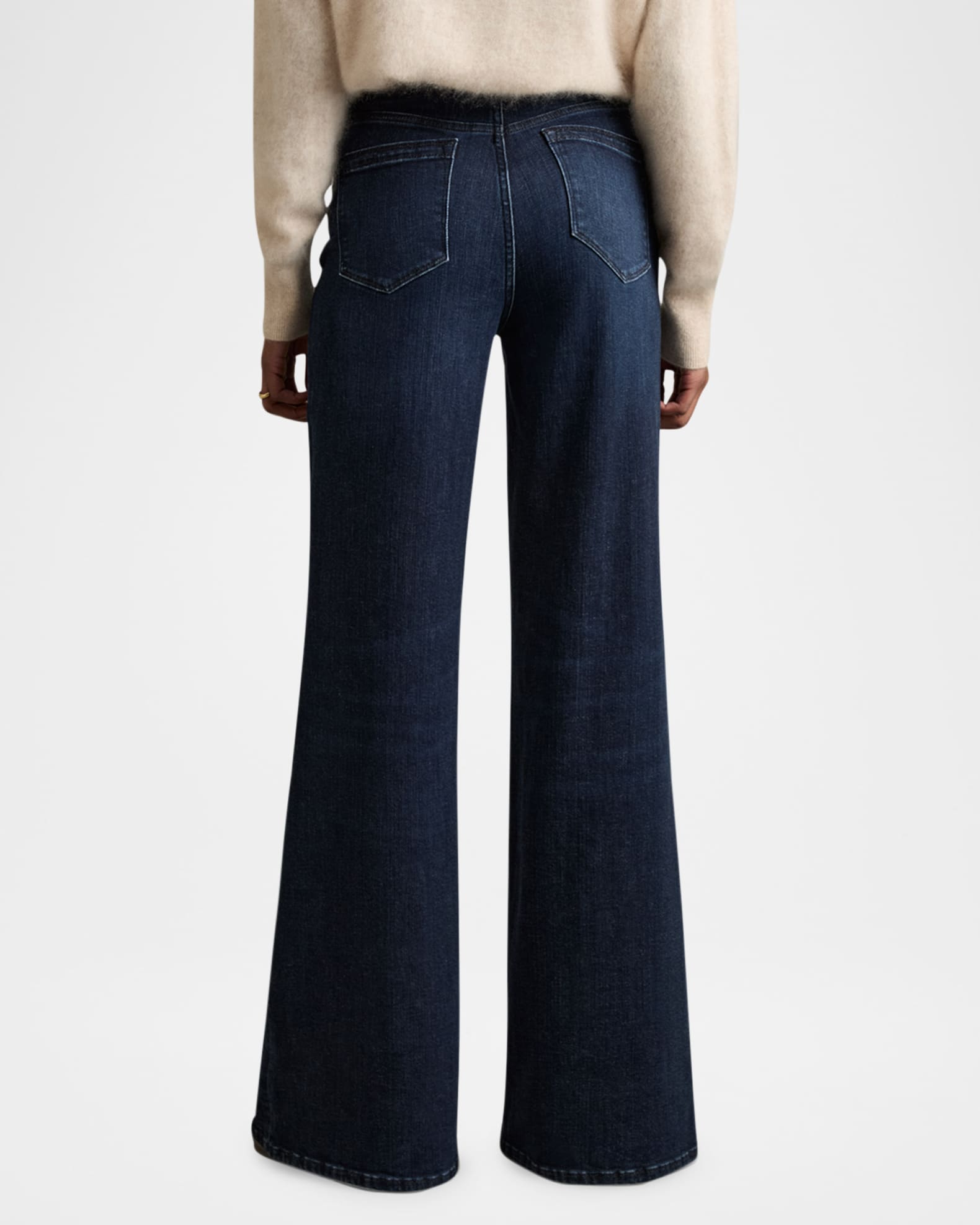 Heather Wide-Leg Stretch Cotton Jeans 1