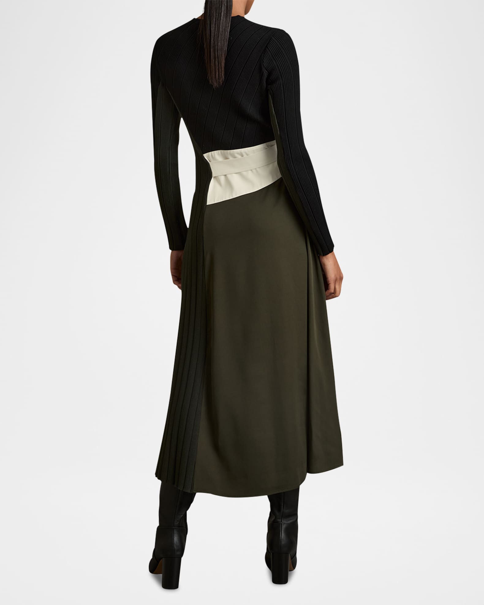 Reiss Emilina Ribbed Colorblock Midi Dress | Neiman Marcus