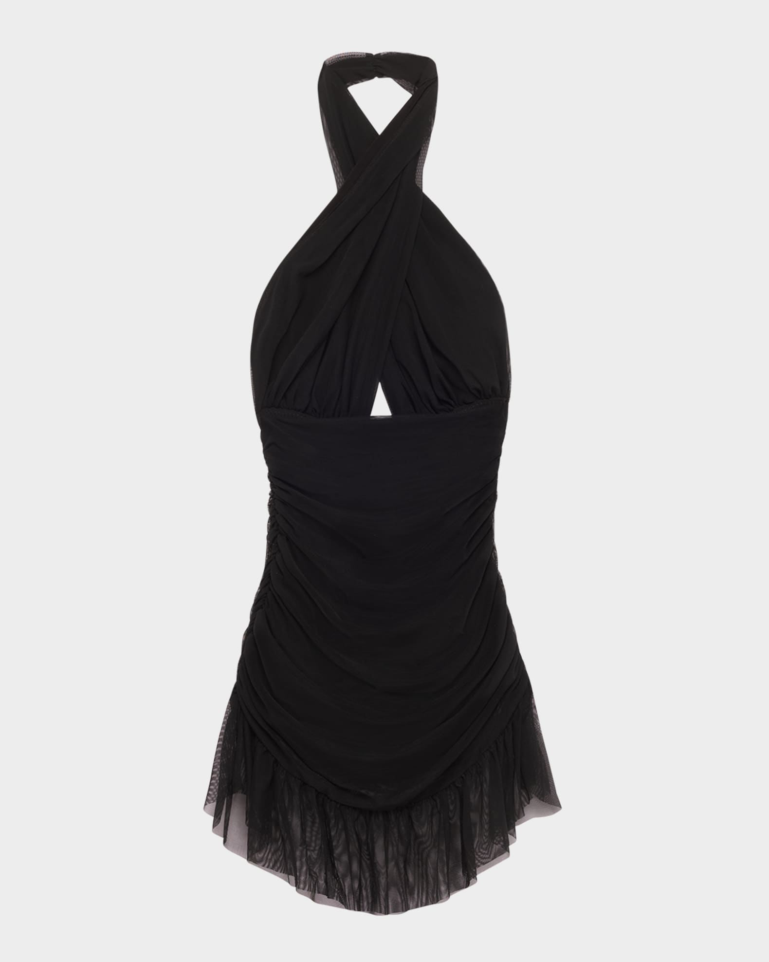 Ruffle Halter Mini Swimdress 0