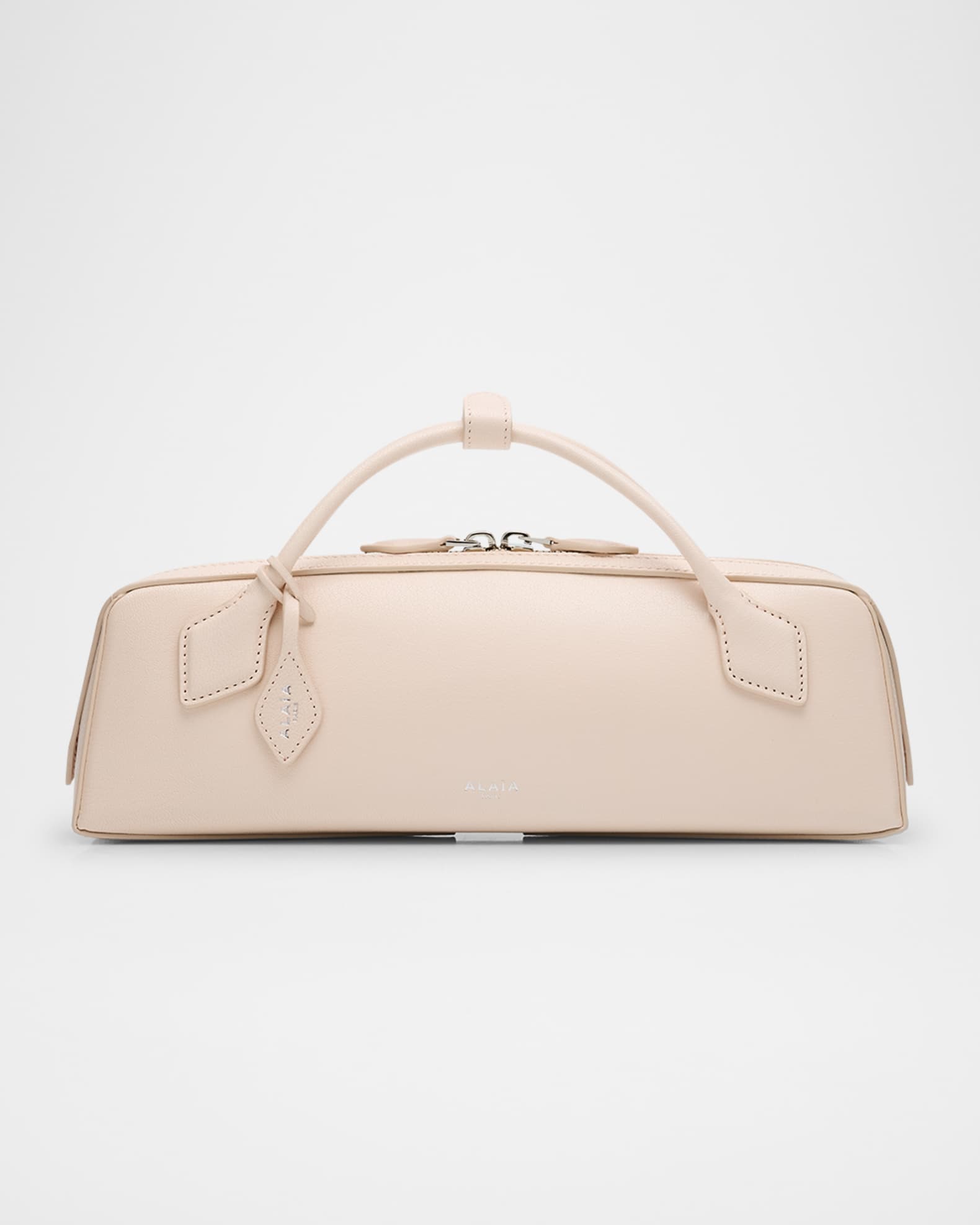 Le Teckel Top-Handle Bag in Grained Leather  0