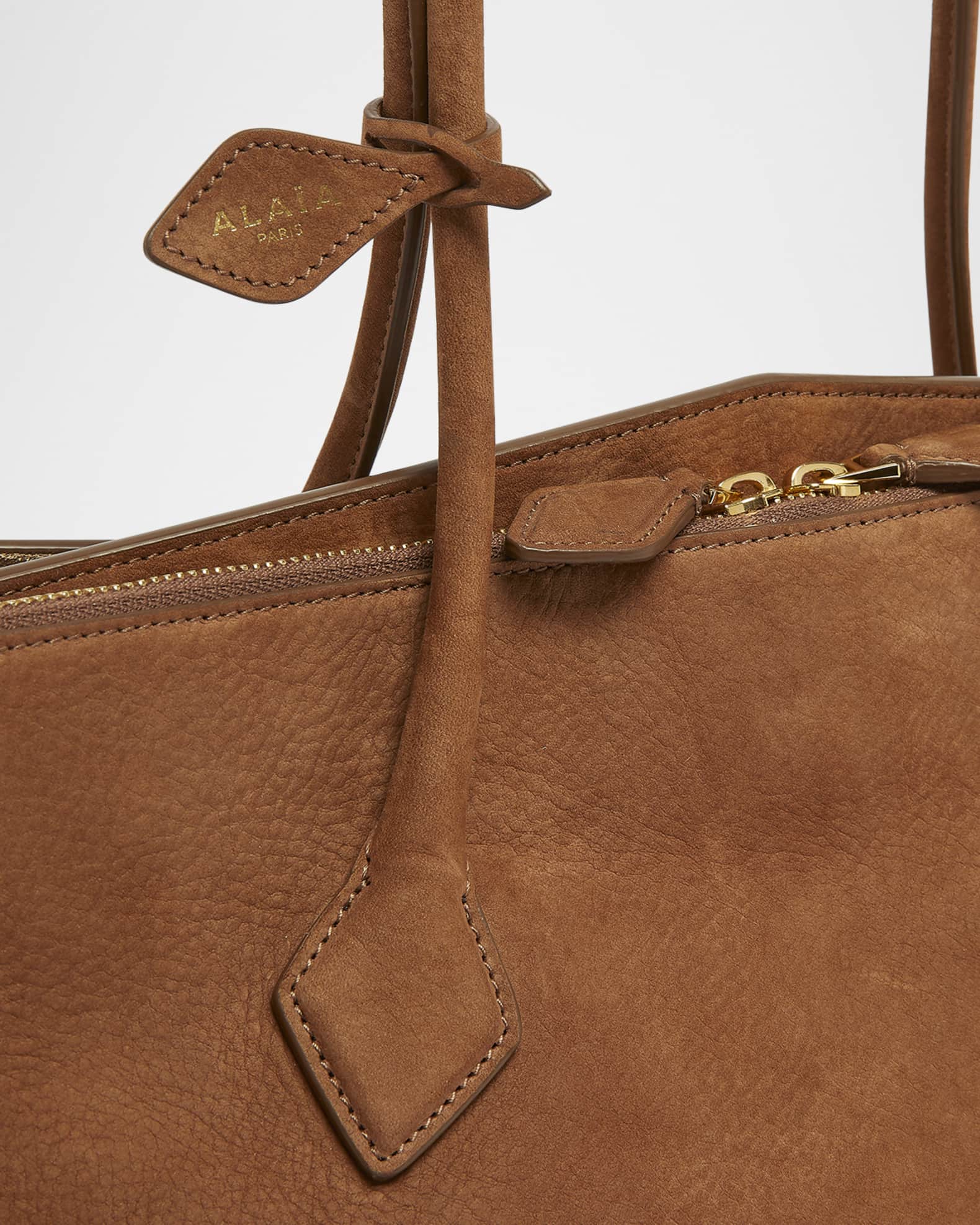 ハンドバッグ ALAIA Suede Hand Tote bag ALAIA Le Teckel Tote Bag in Suede and Leather | Neiman Marcus