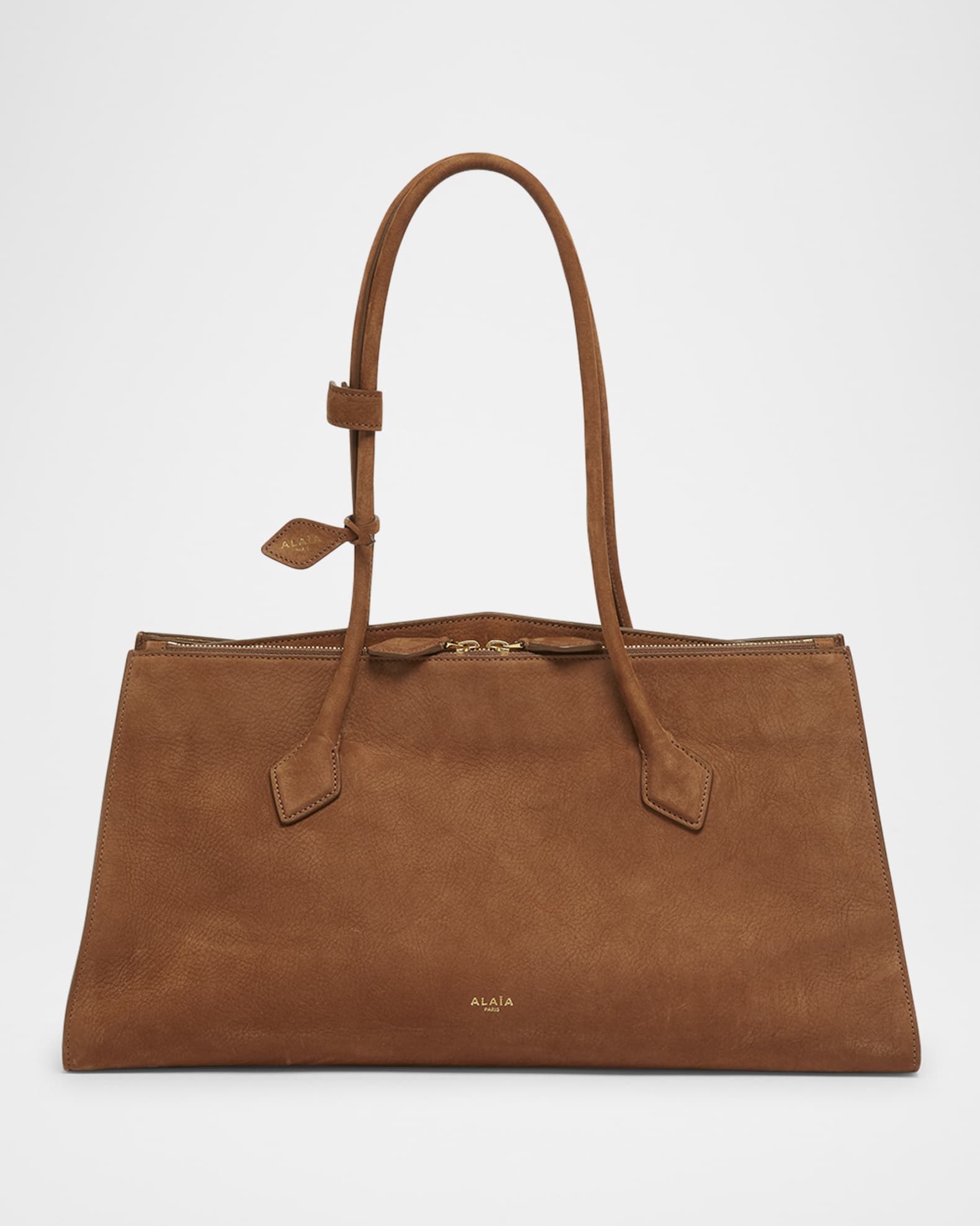 ALAIA Le Teckel Tote Bag in Suede and Leather | Neiman Marcus