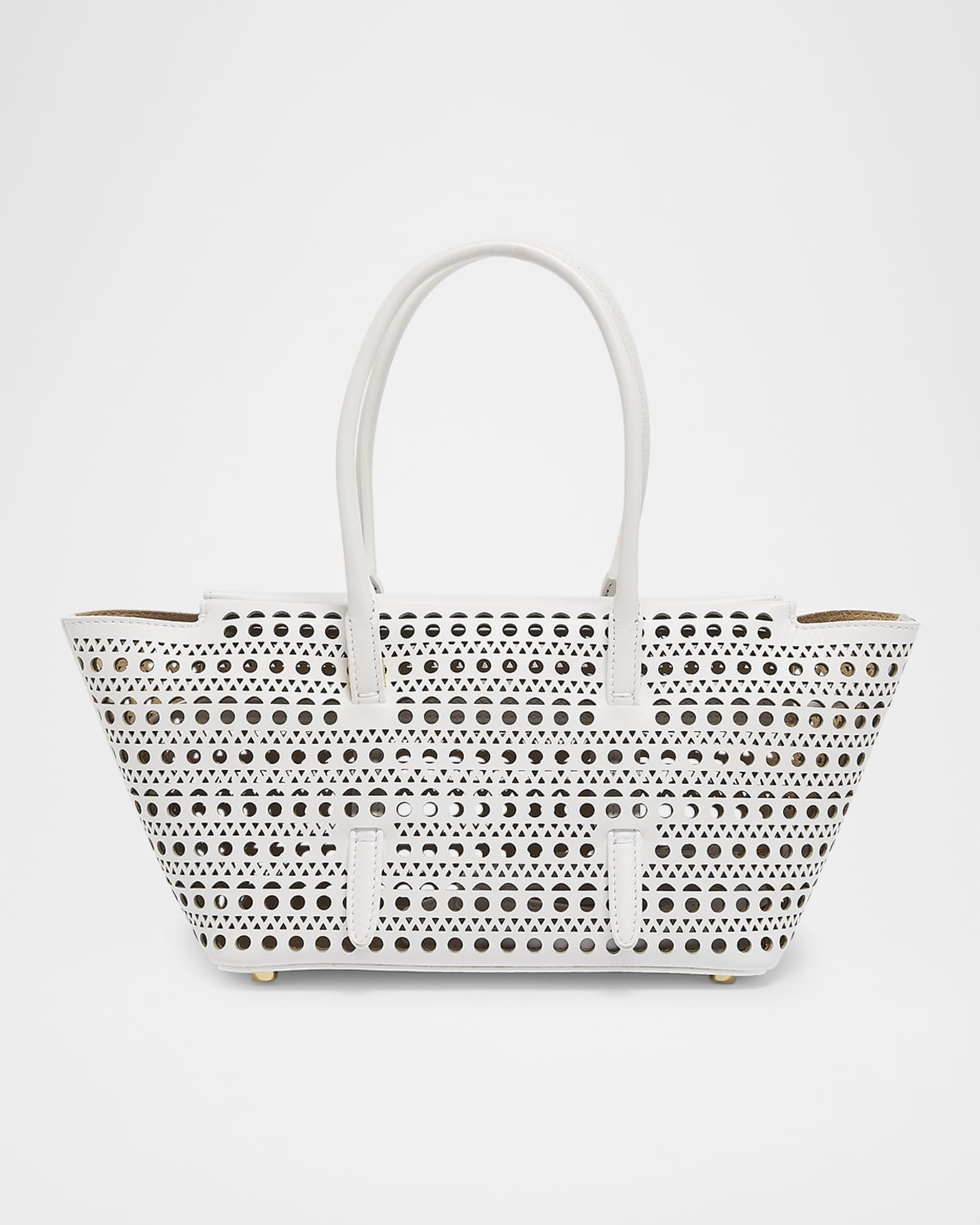 Neo Mina 20 Perforated Leather Top-Handle Bag 0