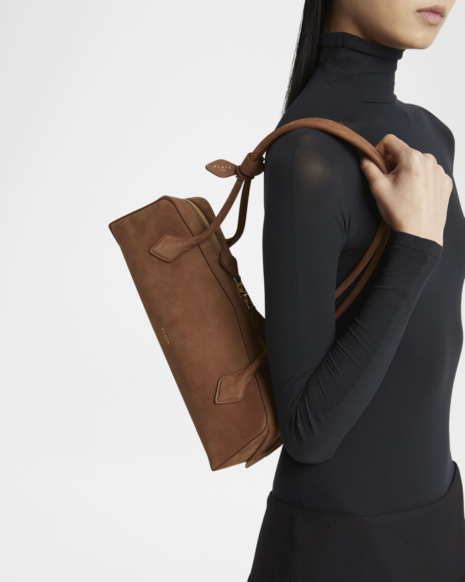 Le Teckel Medium Suede Shoulder Bag 1