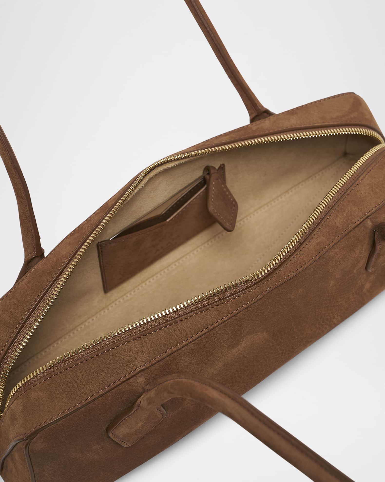 ALAIA Le Teckel Medium Suede Shoulder Bag | Neiman Marcus