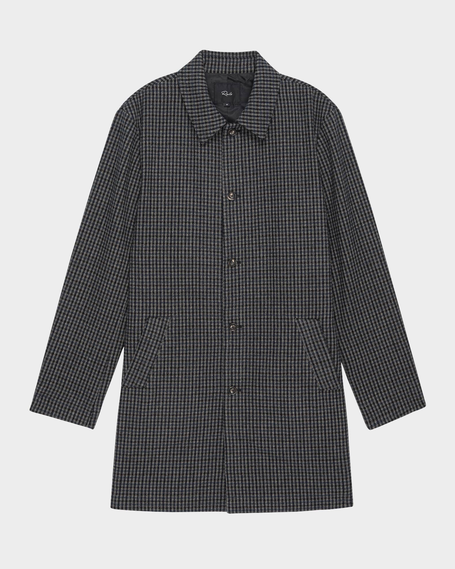 Men's Hockney Check Overcoat 0