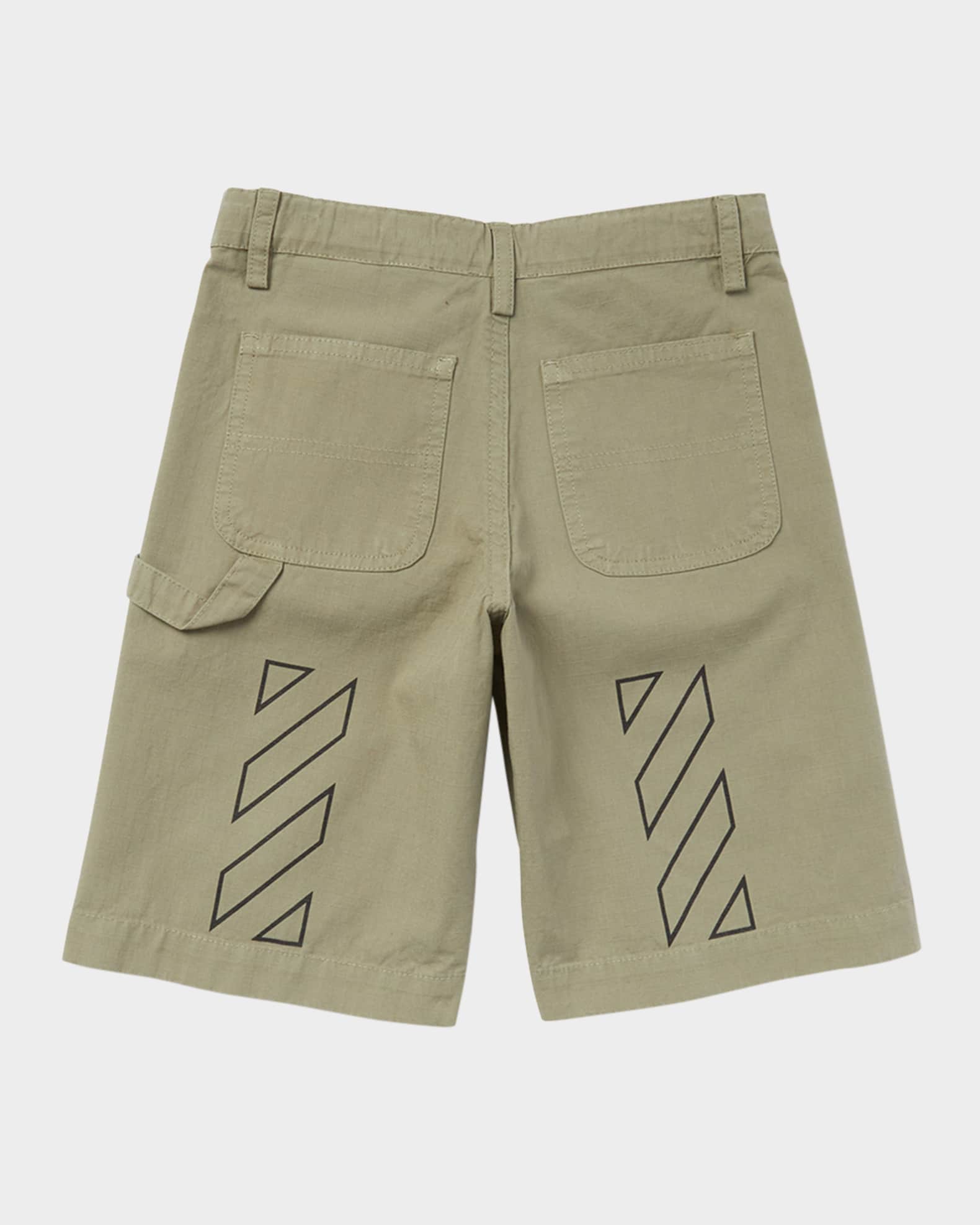 Boy's Bookish Diagonal Worker Shorts 1