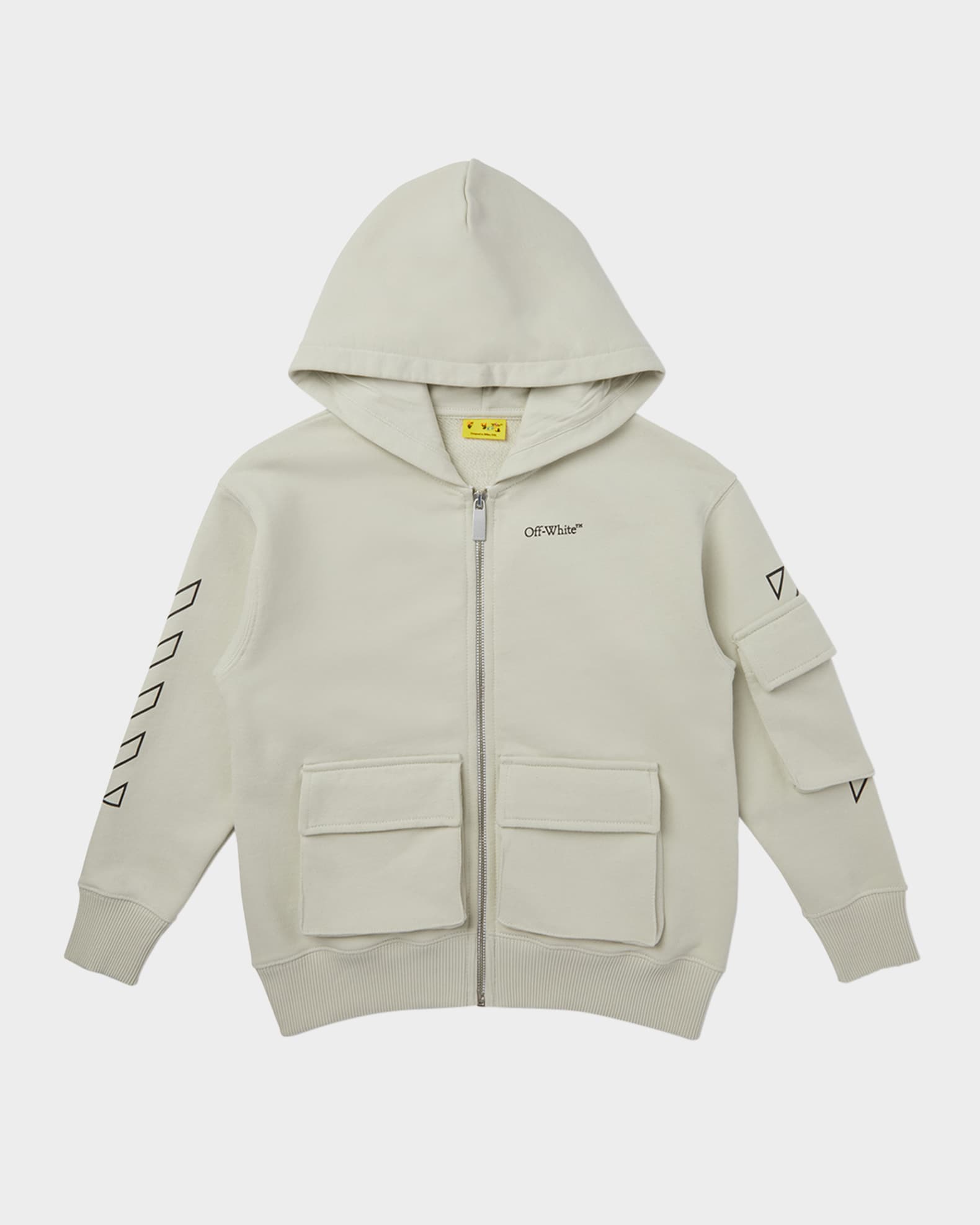 Boy's Bookish Diagonal Zip-Front Hoodie 0