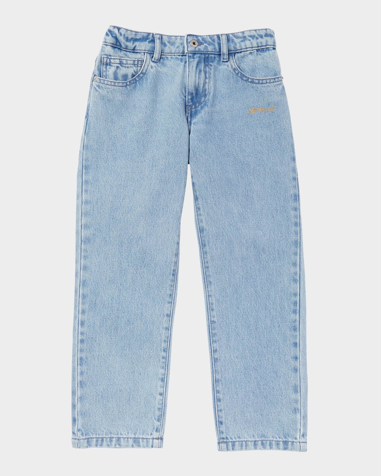 Boy's Bookish Diagonal Straight-Leg Denim Jeans, Size 4-12 0