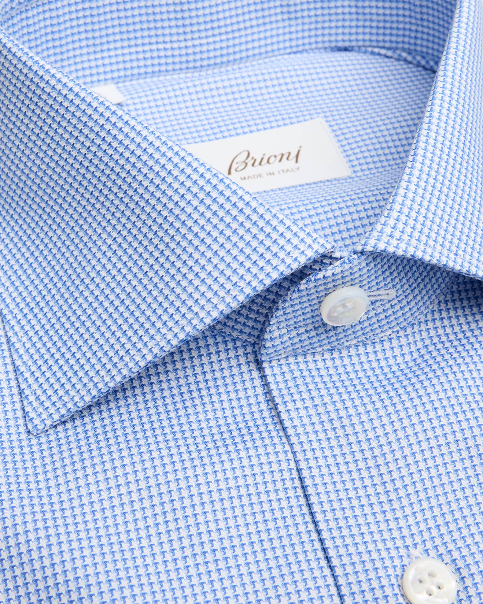 Men's Cotton Micro-Houndstooth Dress Shirt 1