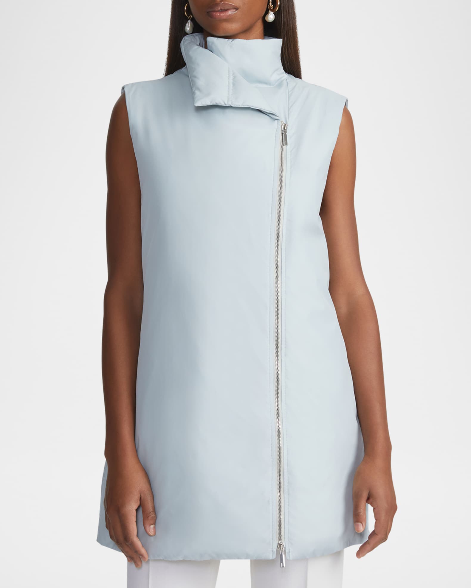 Stand Collar Down Puffer Vest