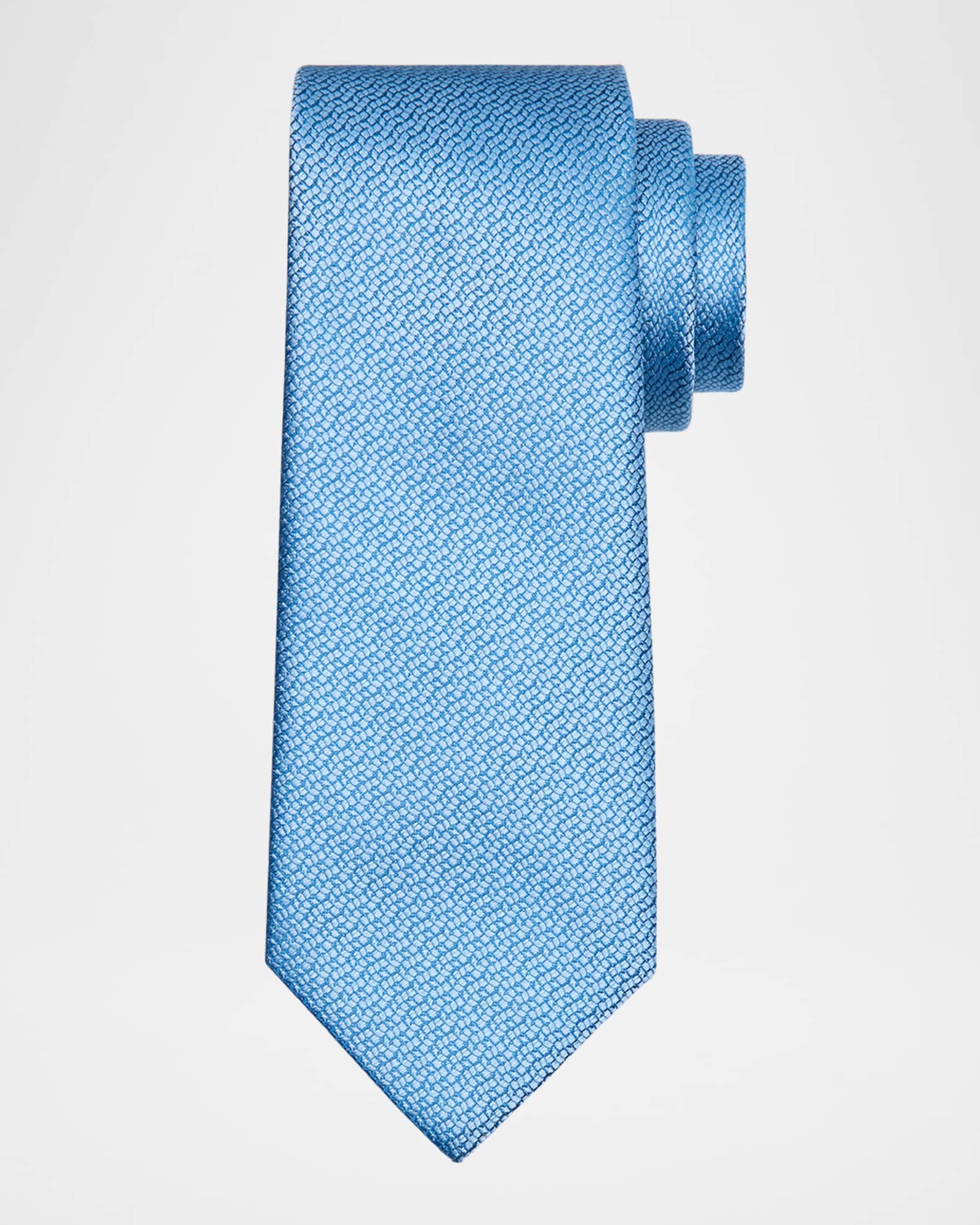 Men's Wave Jacquard Silk Tie 0