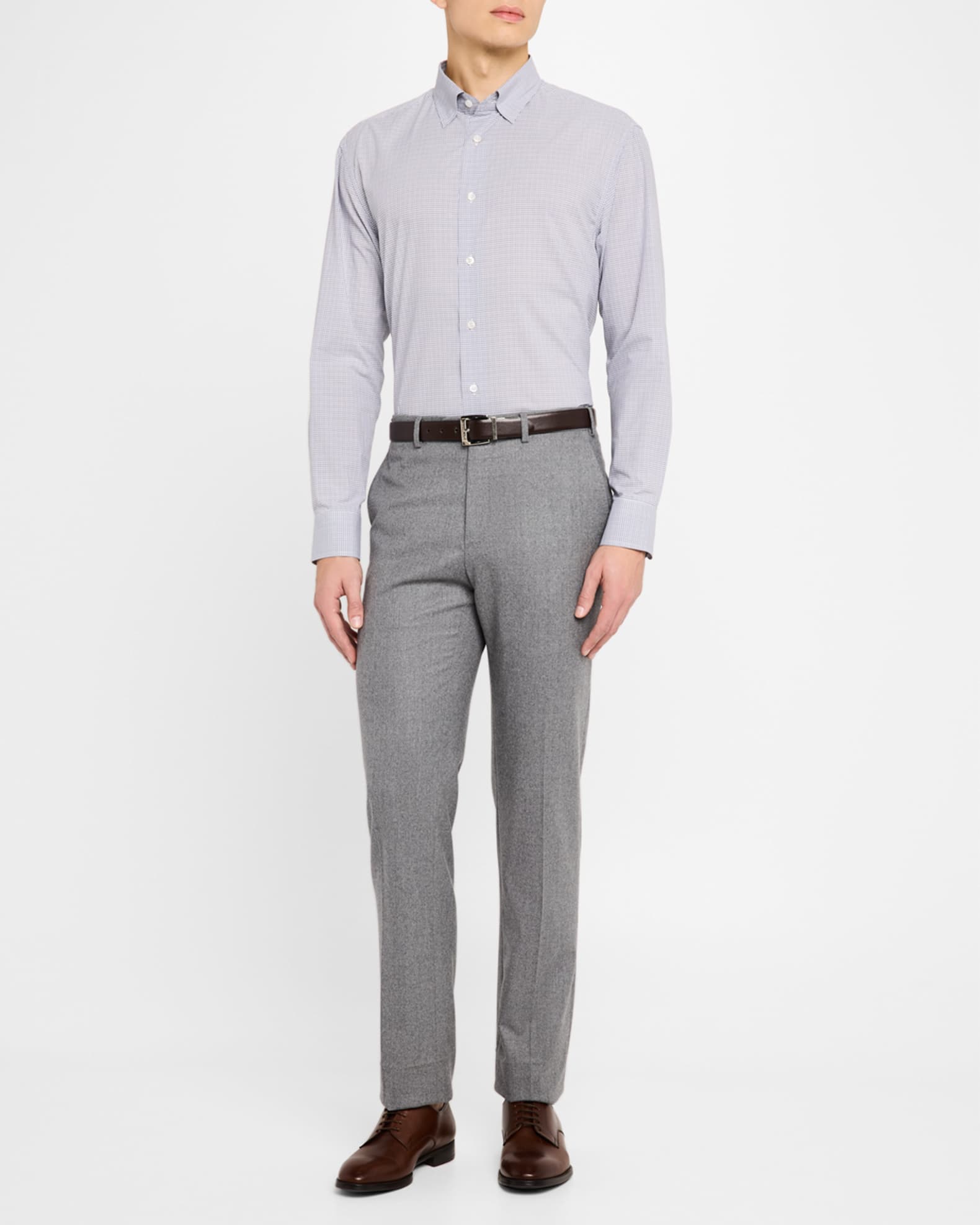 Men's Cotton Micro-Check Sport Shirt 1