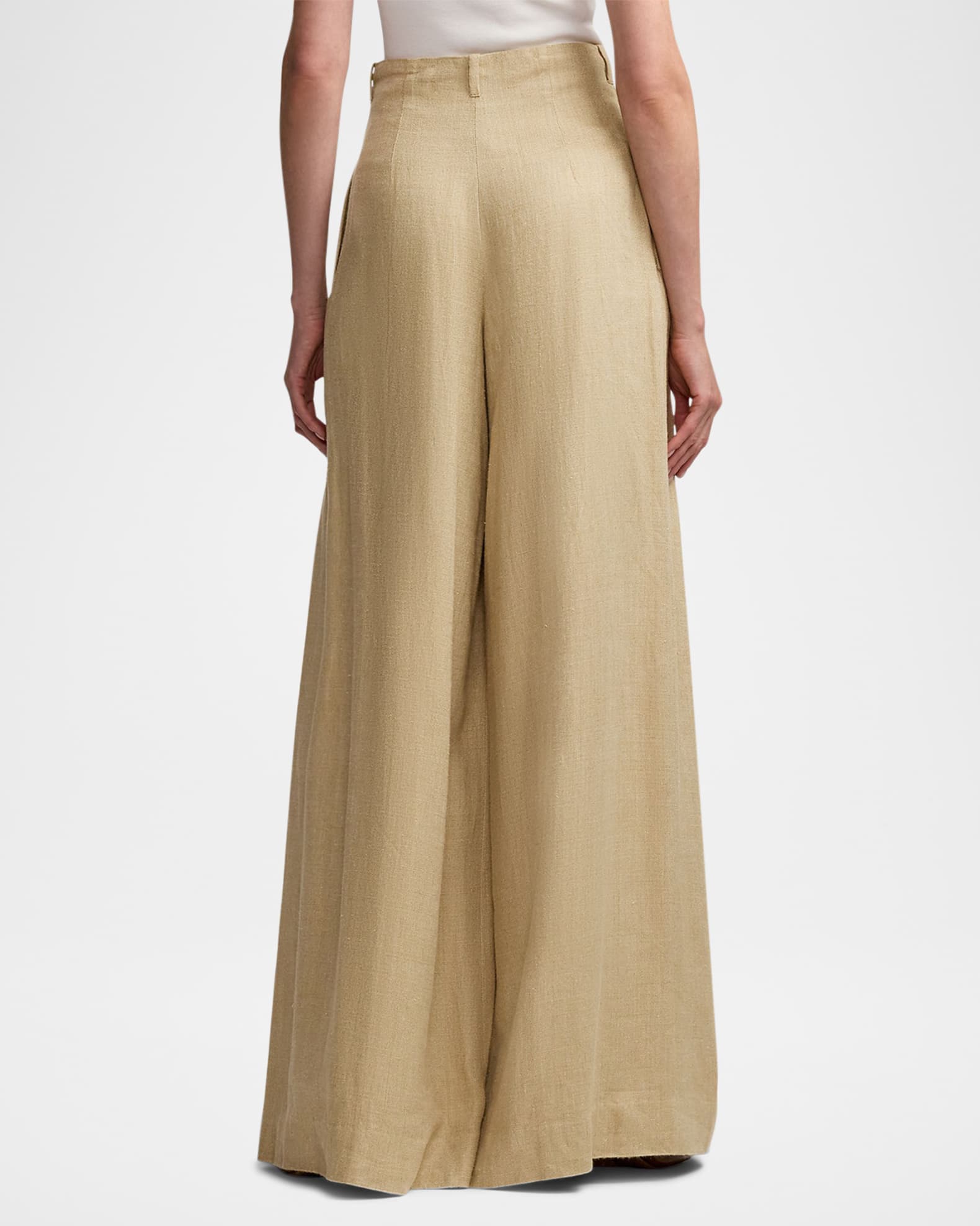 高価値セリー Ralph Lauren Collection Greer Silk-Linen Twill Pleated Pants パンツ