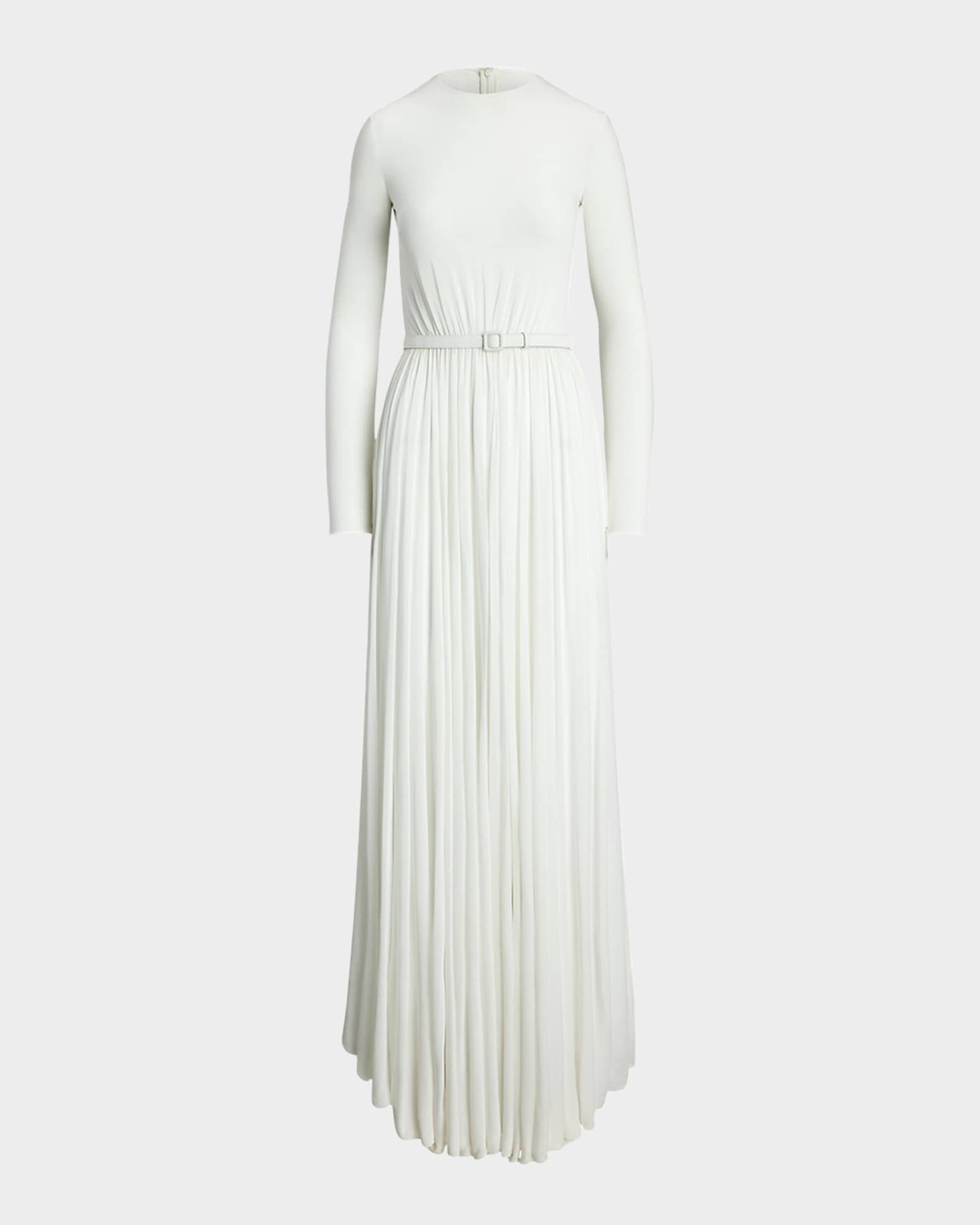 Ralph lauren shirred jersey gown deals