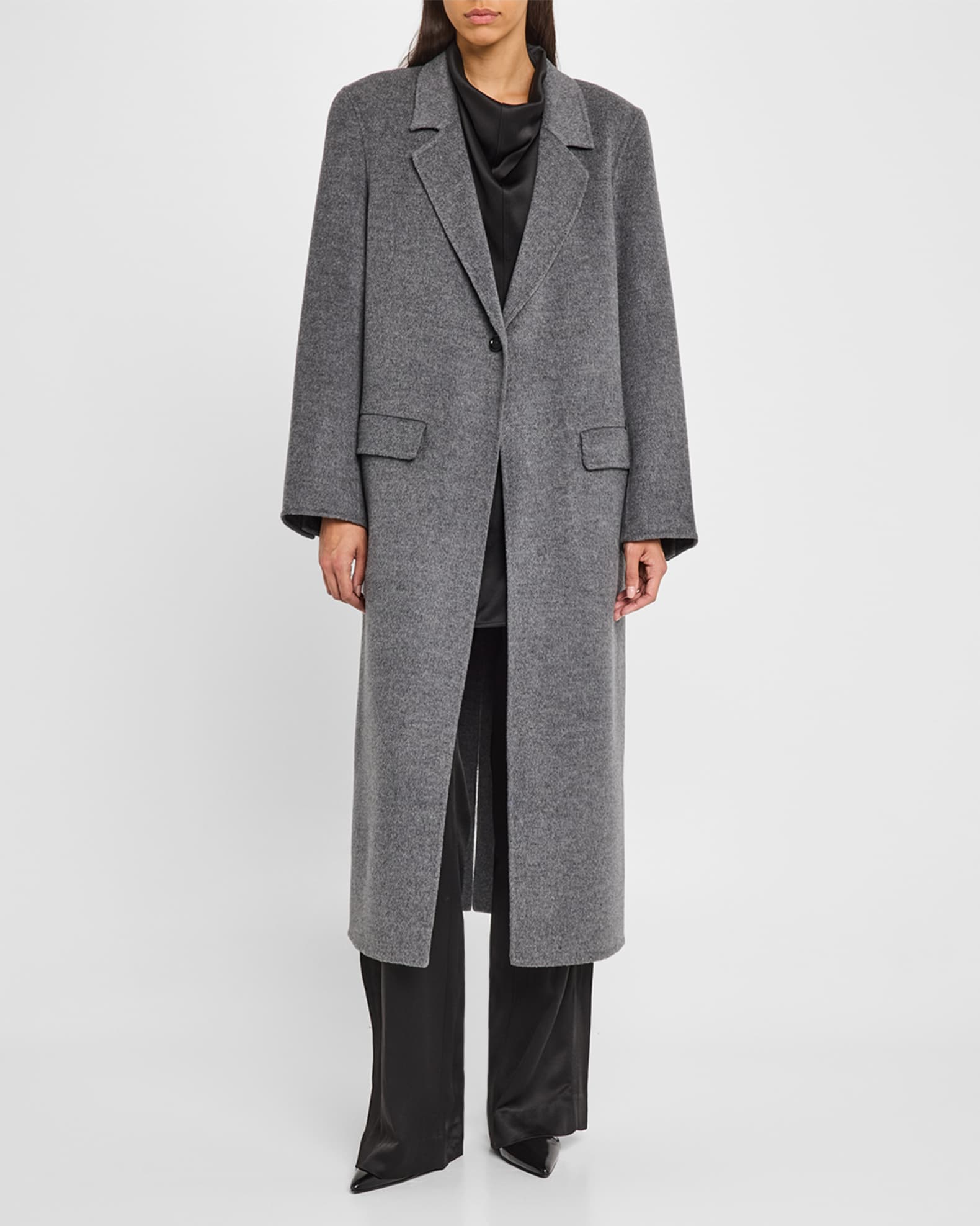 コート TOTEME Wool blend coat with lateral slits Wool blend coat with lateral slits – Lord & Taylor