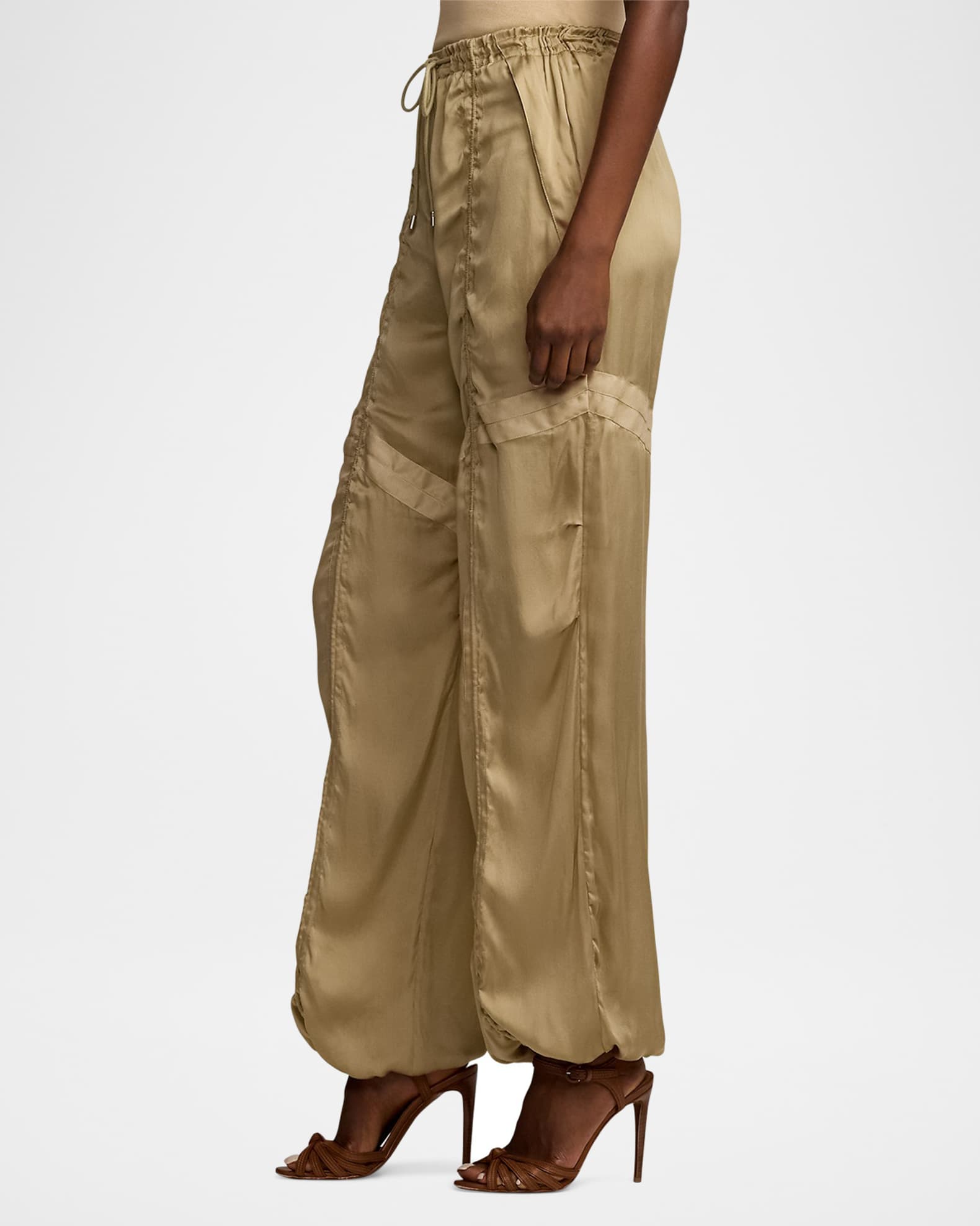 Printed satin cargos, Multi-color - Sisley