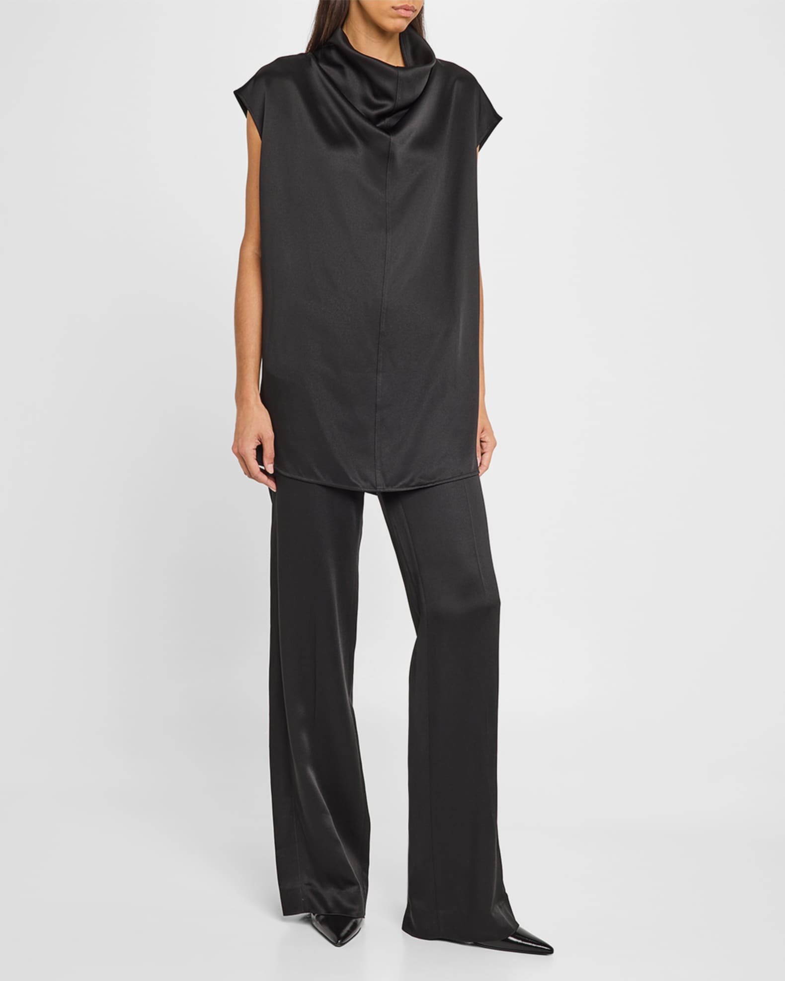 Sleeveless Funnel Neck Top