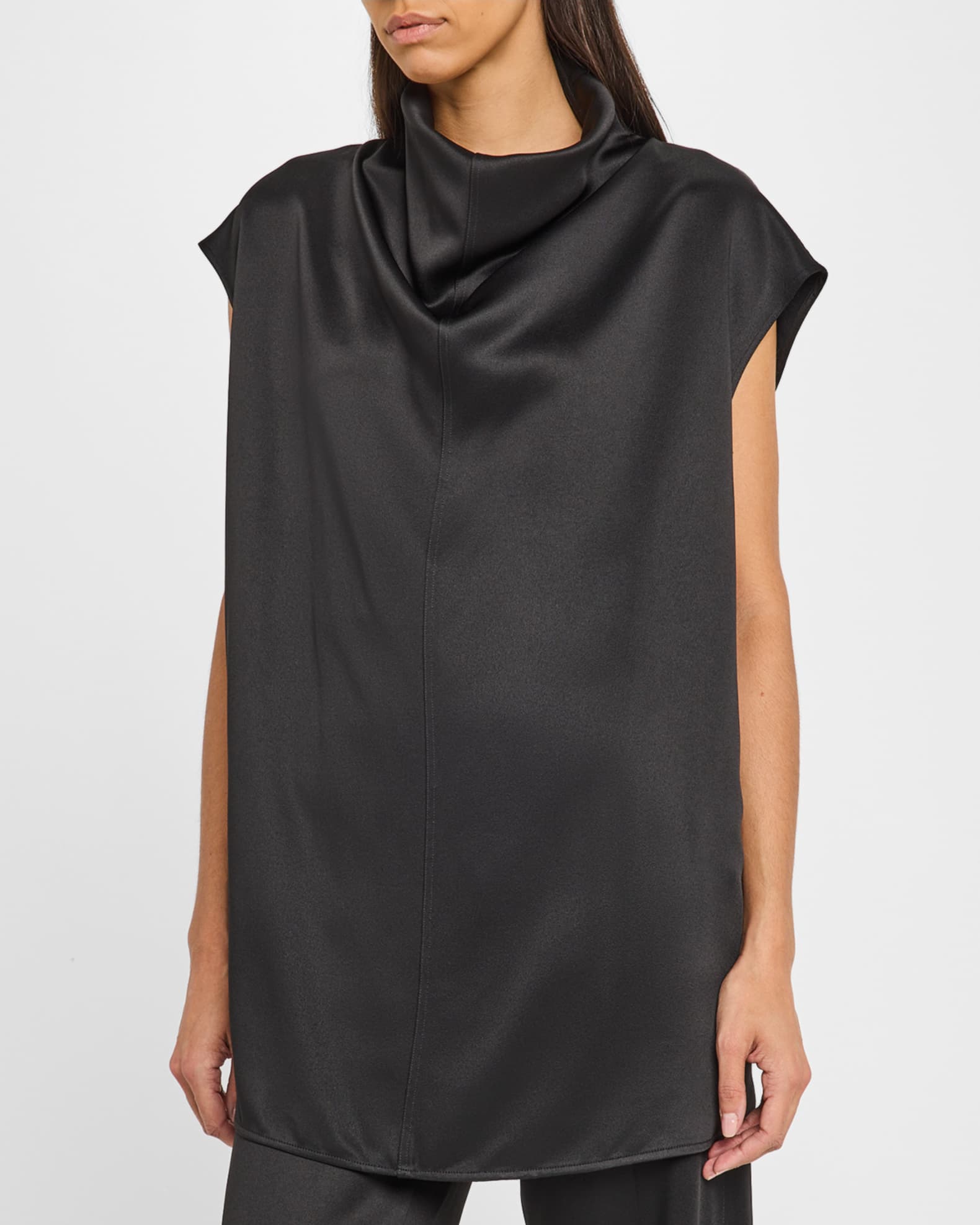 Sleeveless Funnel Neck Top