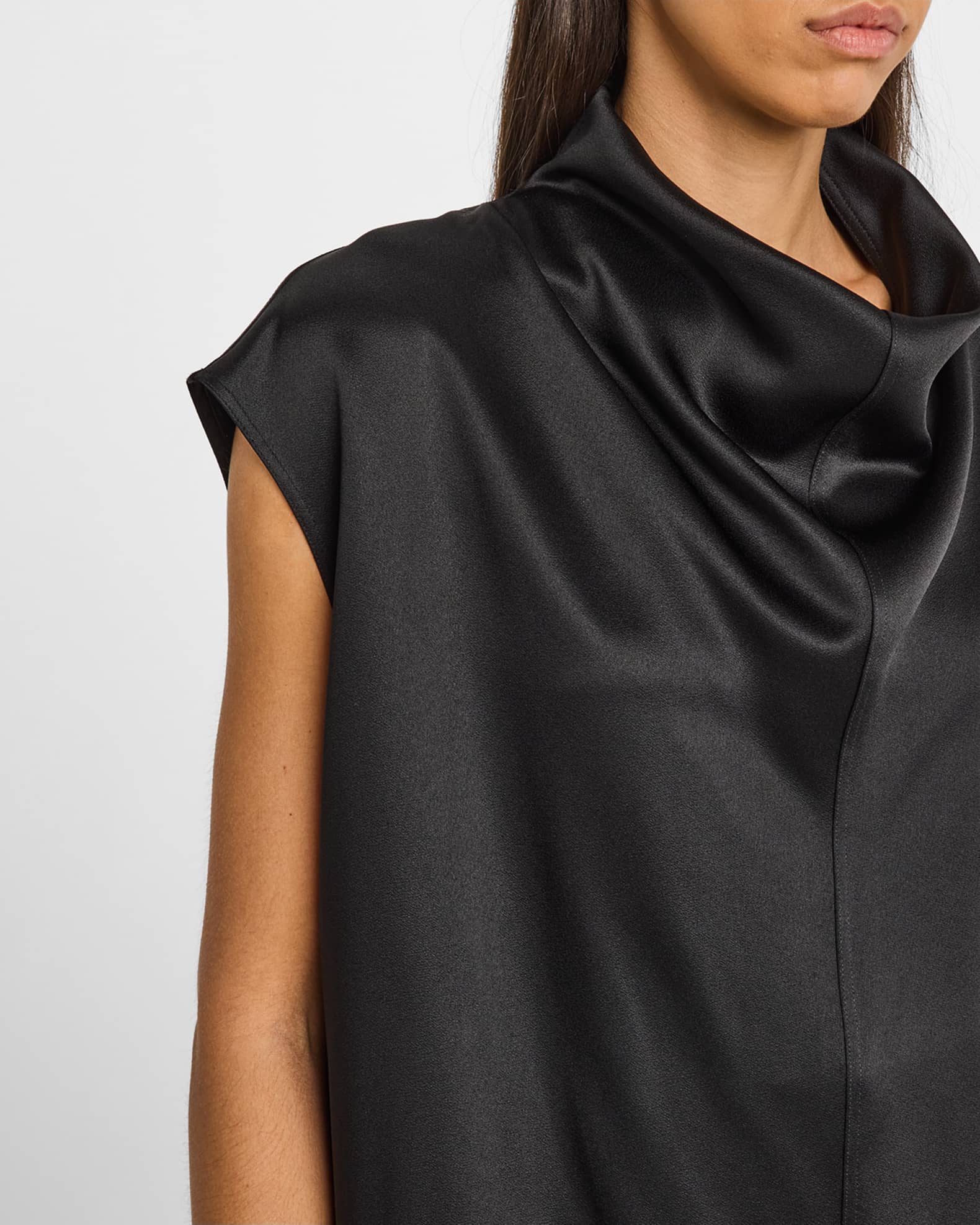 Sleeveless Funnel Neck Top