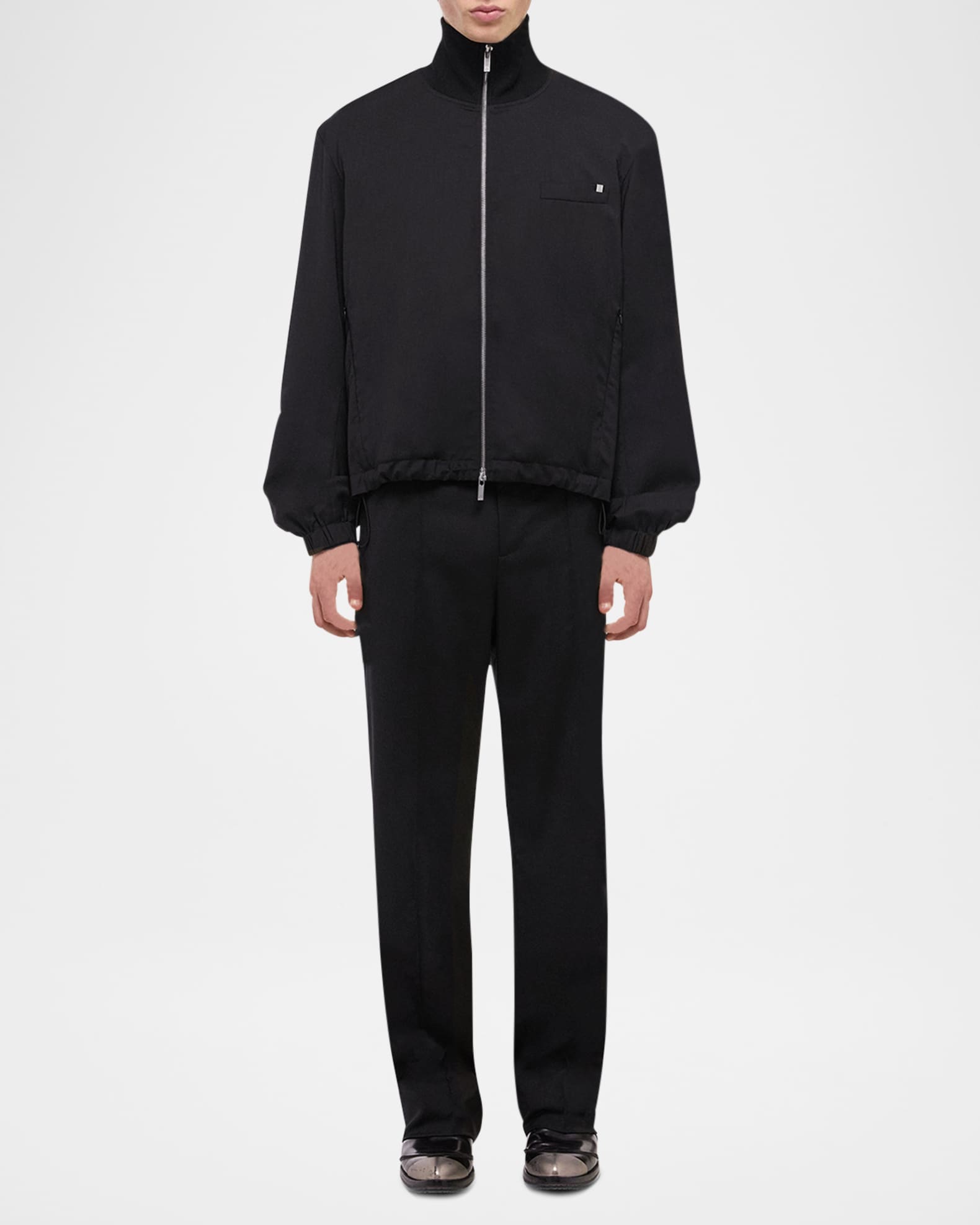 Helmut Lang Men's Wool Full-Zip Bomber Jacket | Neiman Marcus