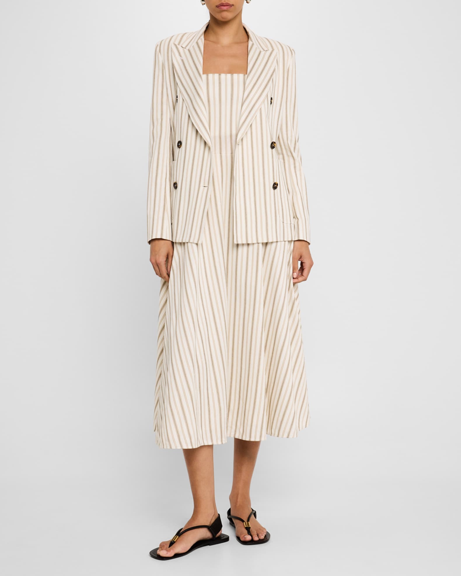 Max Mara Fervida ストライプ ドレス Max Mara Fervida Stripe Strapless Midi Dress | Neiman Marcus