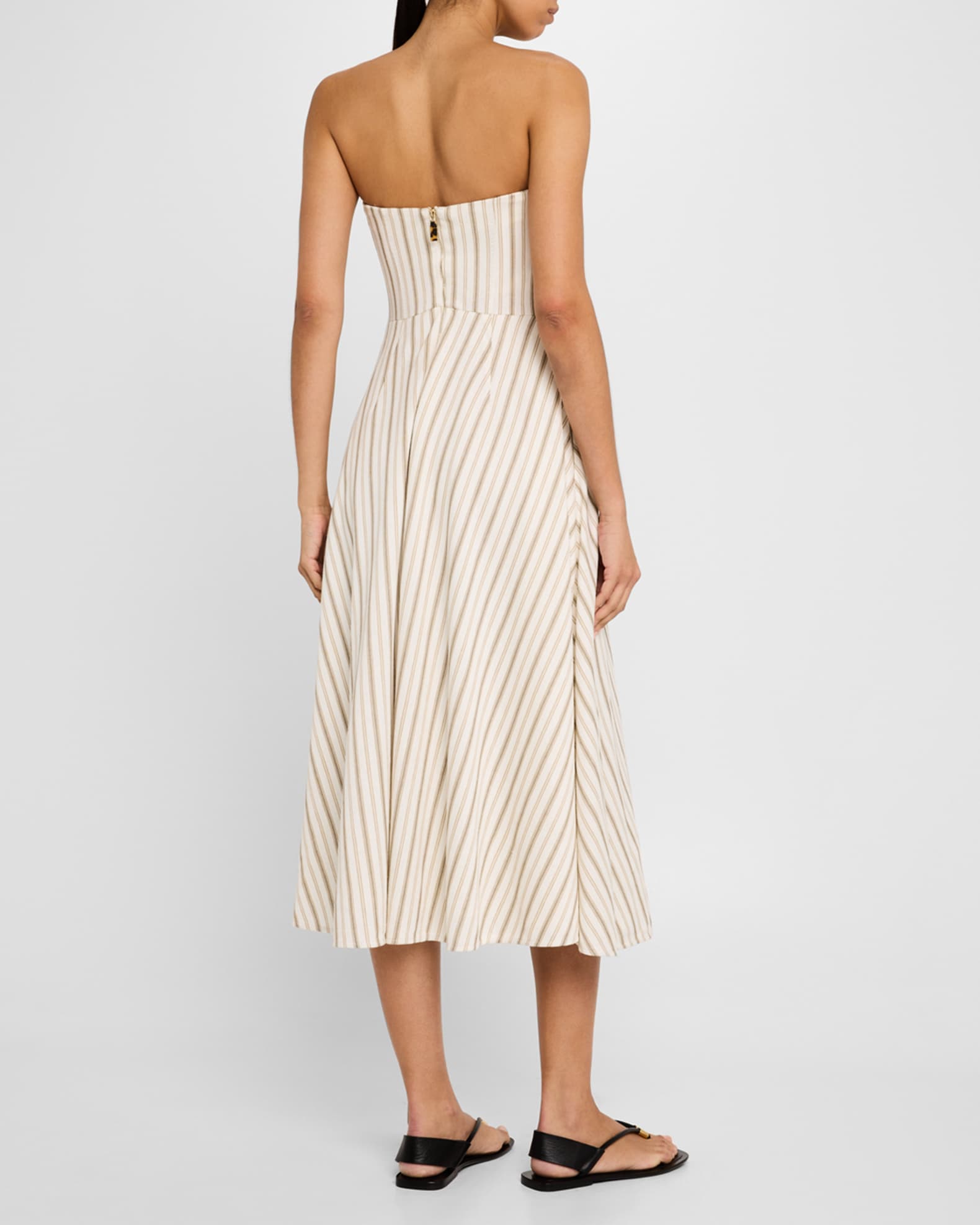 Max Mara Fervida ストライプ ドレス Max Mara Fervida Stripe Strapless Midi Dress | Neiman Marcus