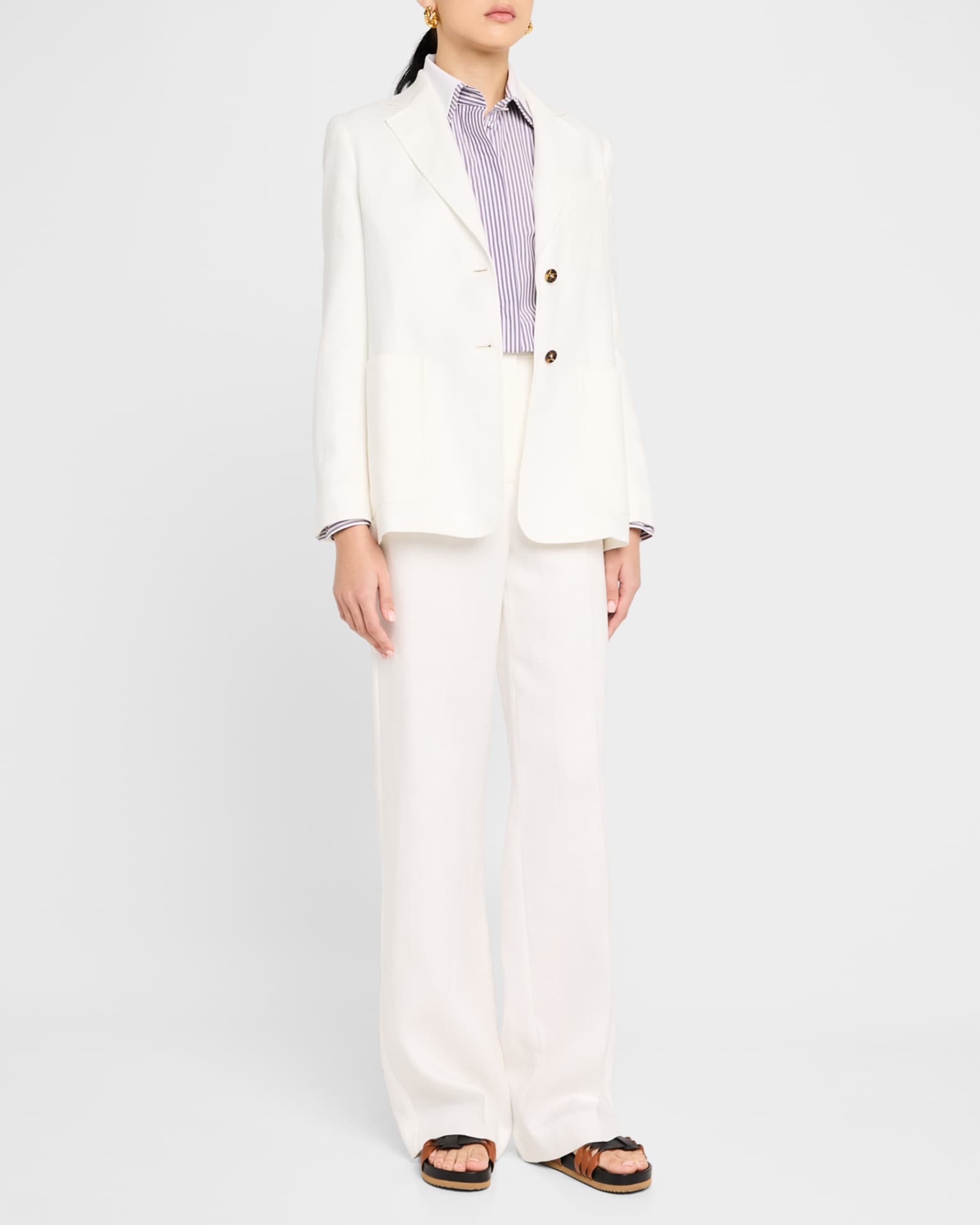 Aversa Mid-Rise Straight-Leg Pants 1