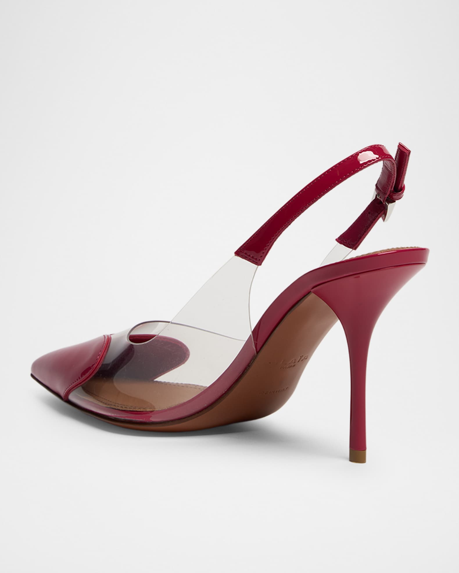 Coeur Clear Patent Heart-Toe Slingback Pumps | Neiman Marcus