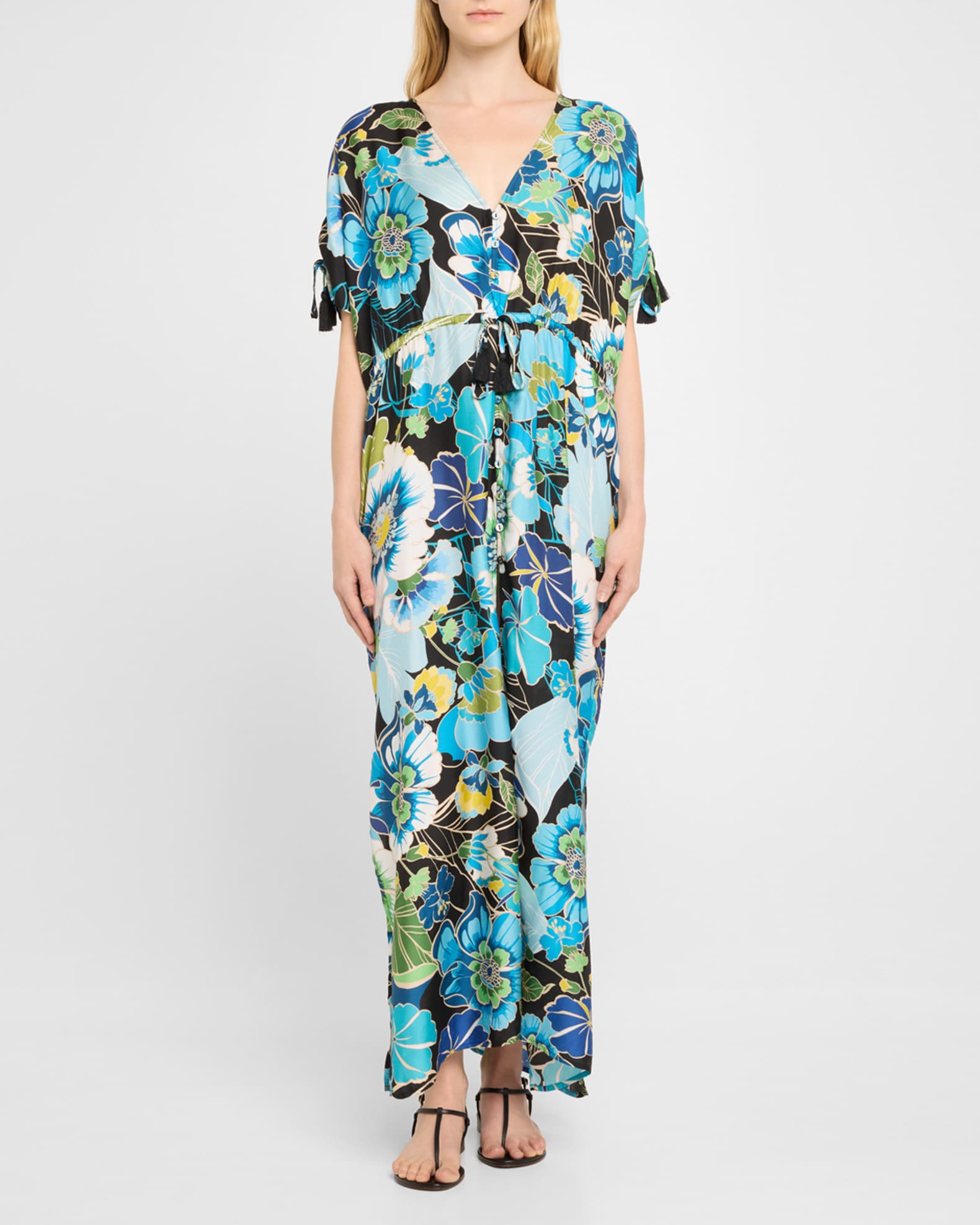 Johnny Was Jenn Drawcord Kaftan | Neiman Marcus