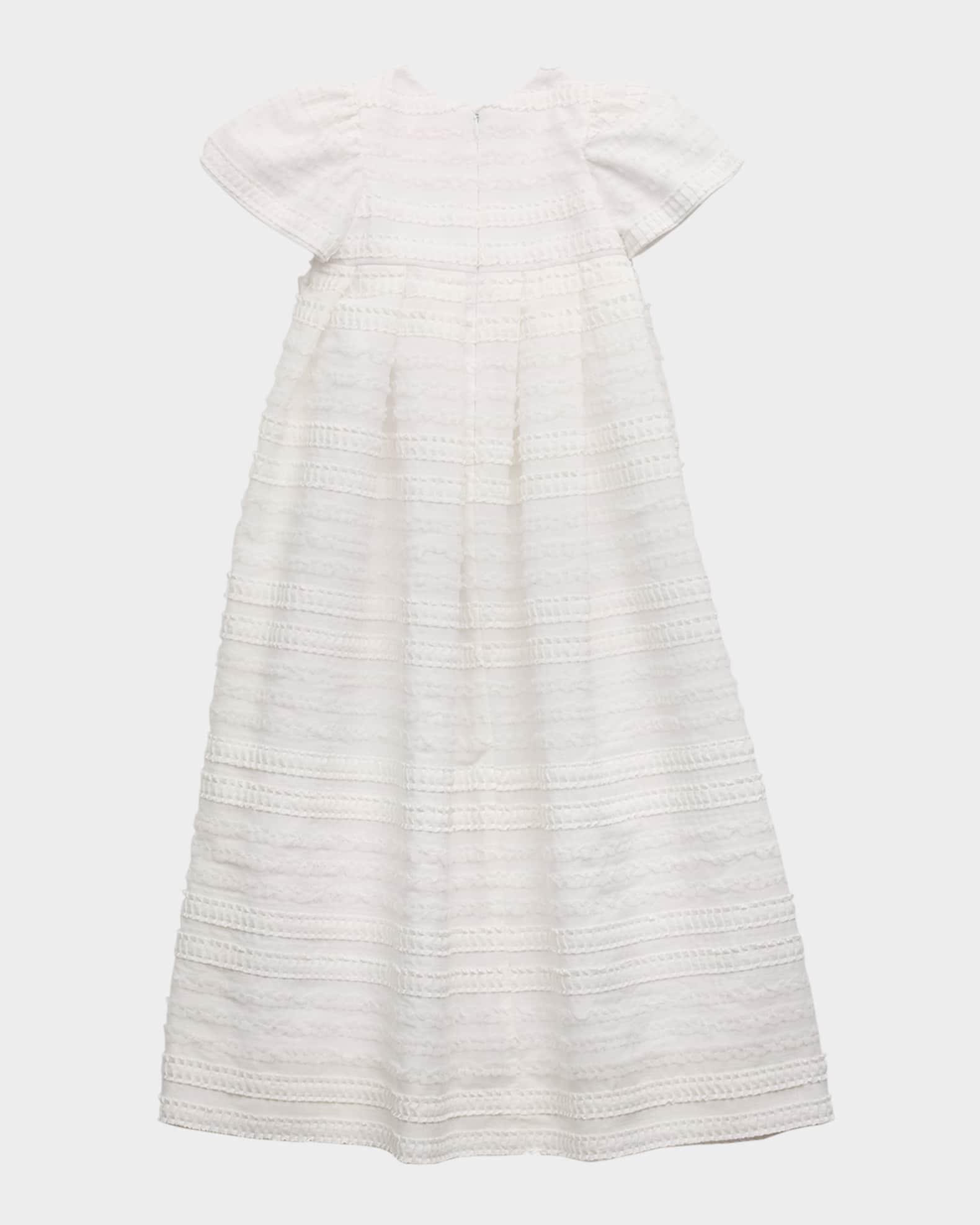 Girl's Sarah Ruffle-Trim Christening Gown, Size 0-12M 1