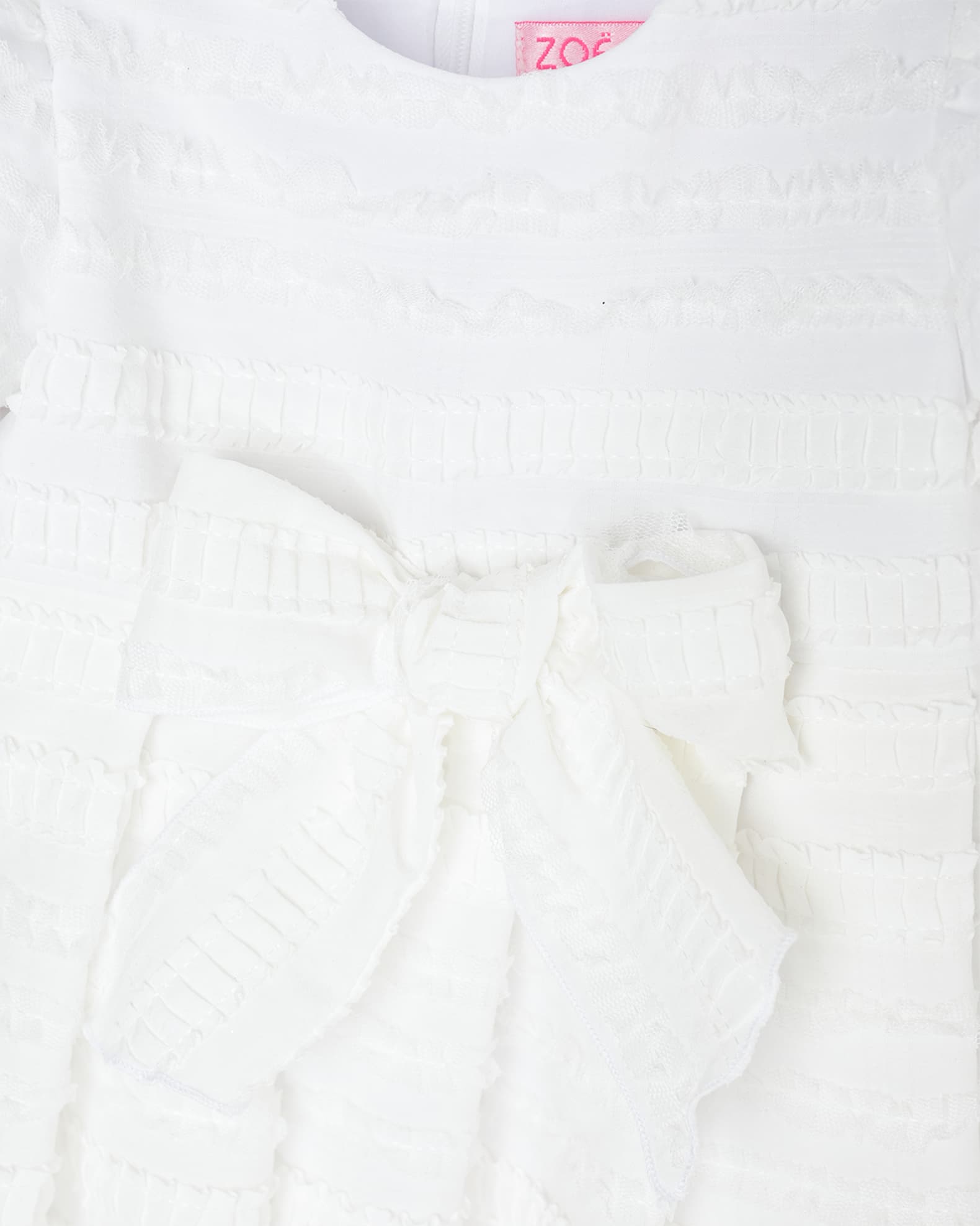 White Label by Zoe Girl's Sarah Ruffle-Trim Christening Gown, Size 0 ...