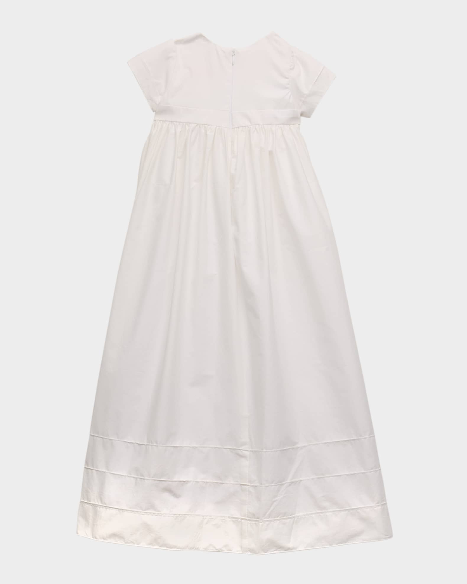 Girl's Harrison Pintuck Christening Gown, Size 0-12M 1