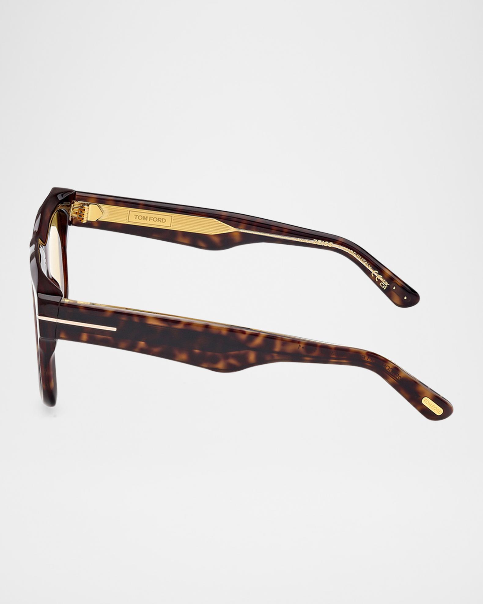 Authentic Iconic Tom Ford Brown Sunglasses Tom Ford Icon Sunglasses FT1201 52E Dark Havana - eye-oo.com main image 3