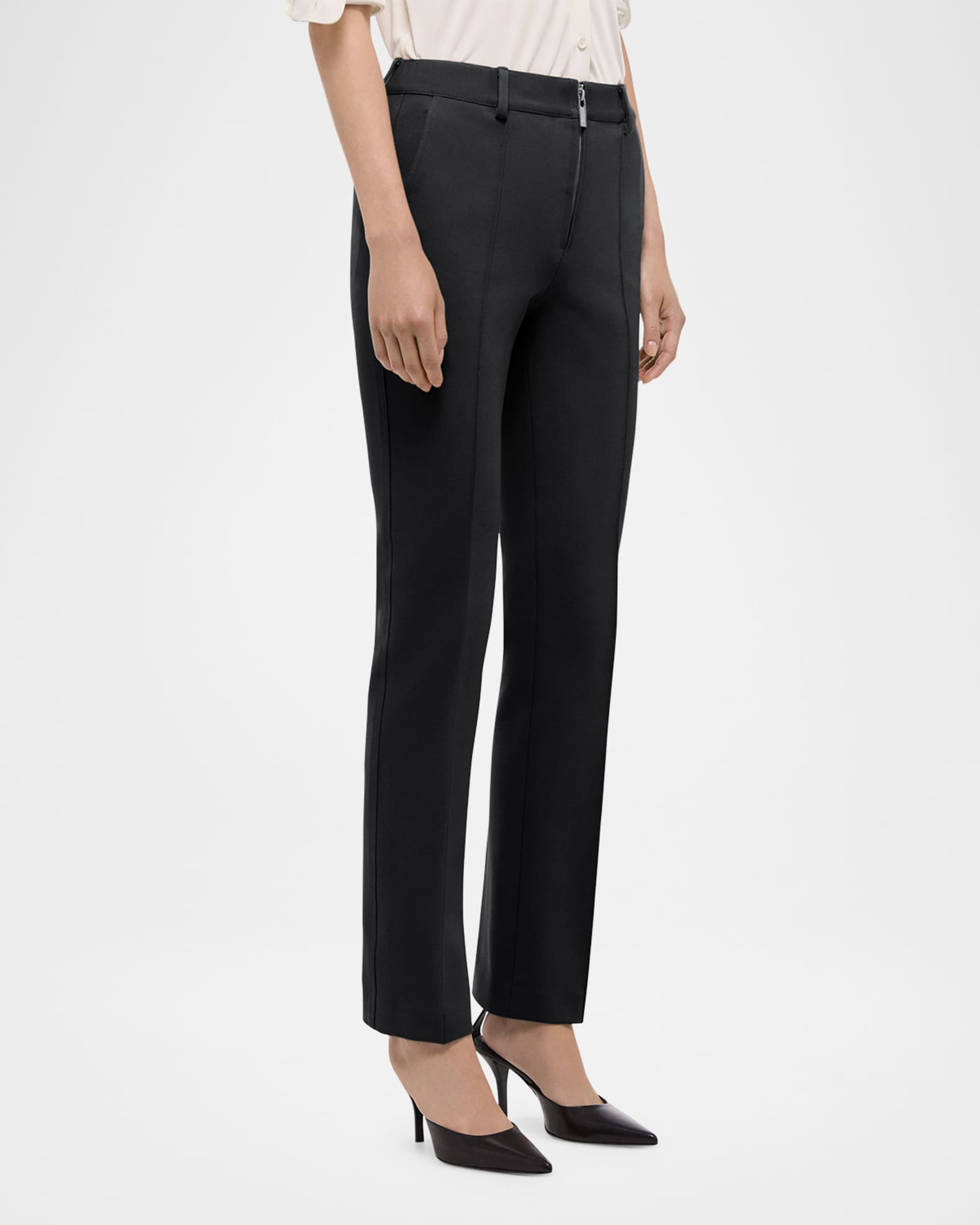 パンツ HELMUT LANG Women Straight Pants N06HW205001 Black Helmut Lang Straight Slim Pants | Neiman Marcus