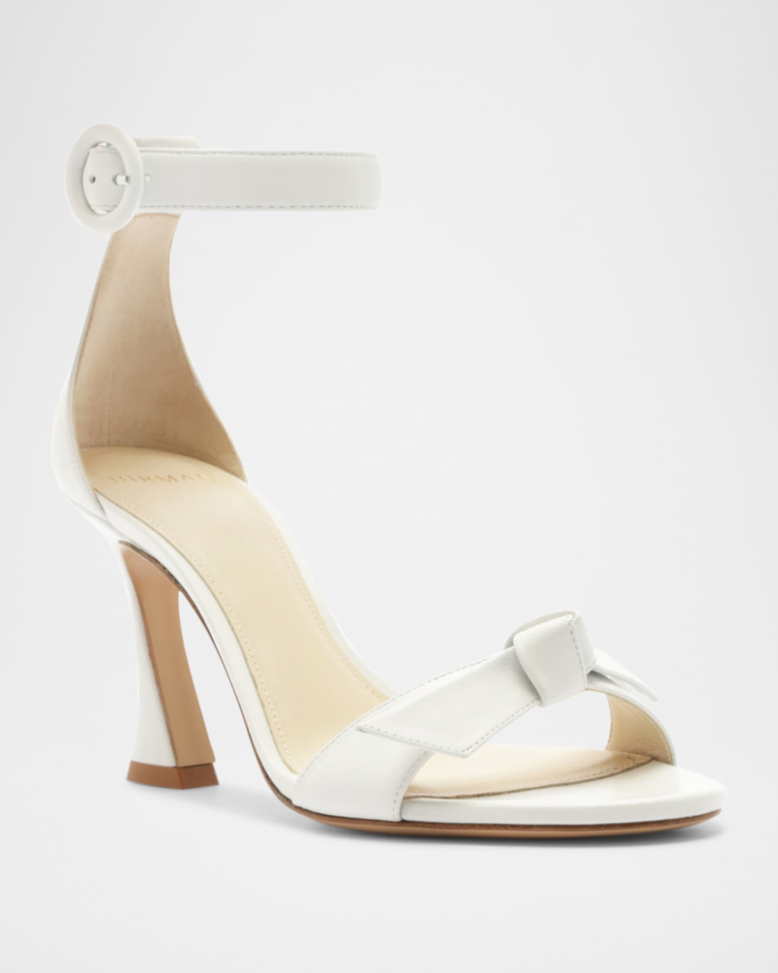 Clarita Leather Bow Ankle-Strap Sandals 1