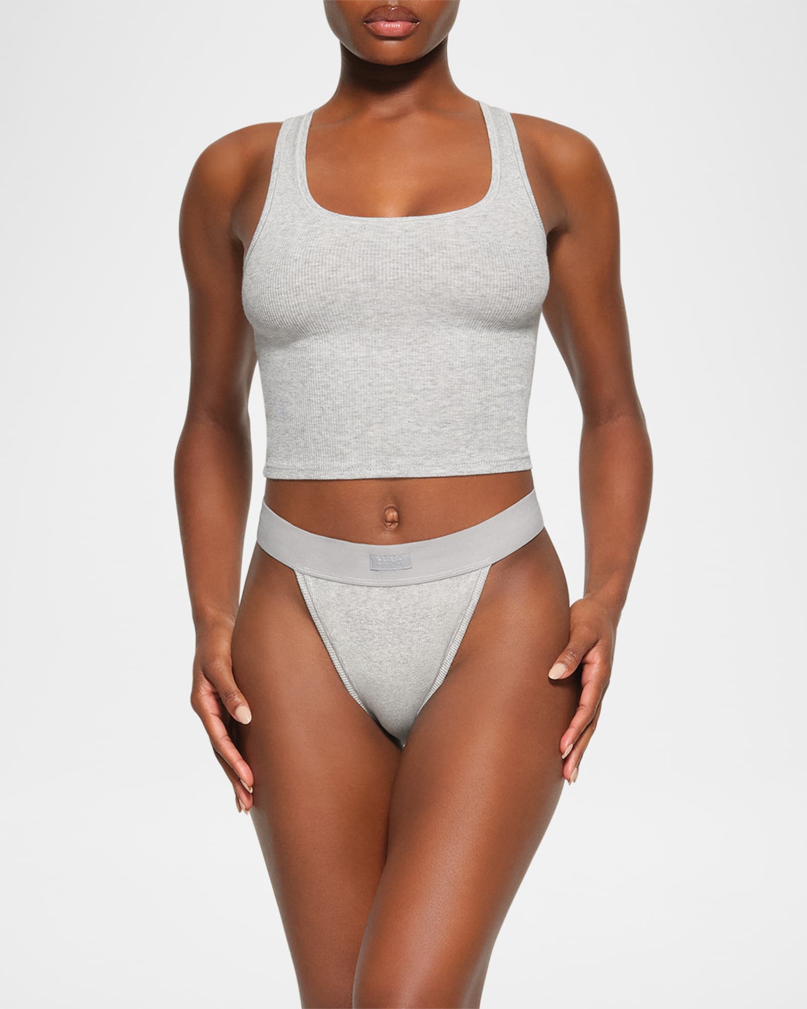 Cotton Rib Cropped Tank 1