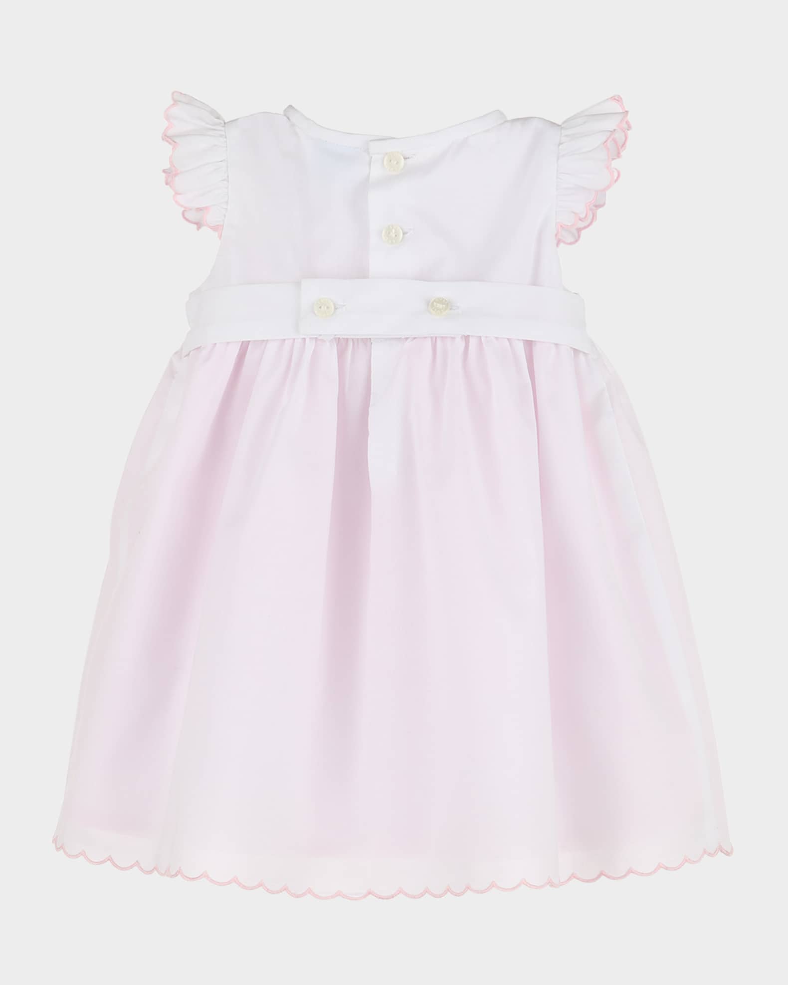 Girl's Randall Floral Embroidered Dress, Size 3M-9M 1