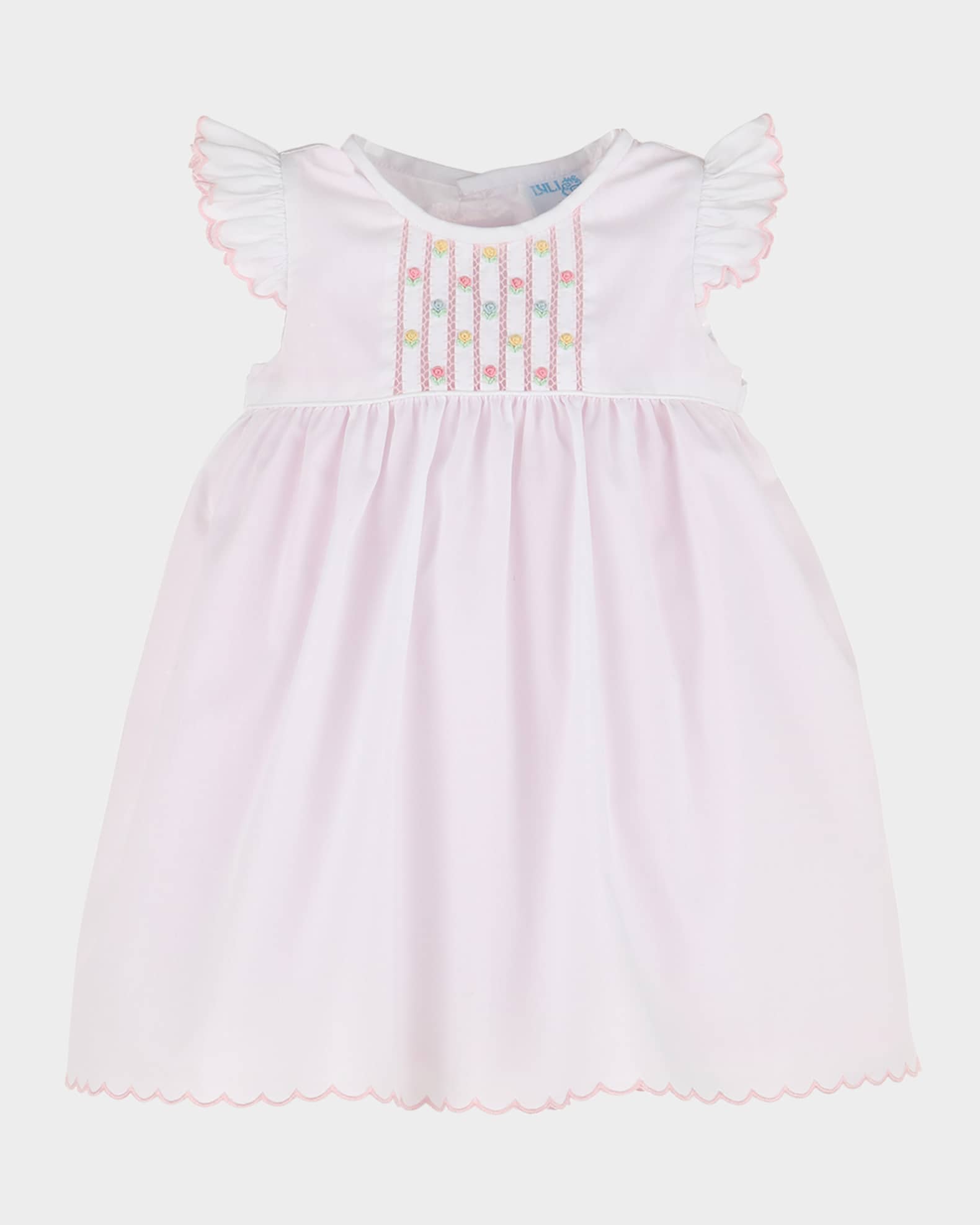 Girl's Randall Floral Embroidered Dress, Size 3M-9M 0