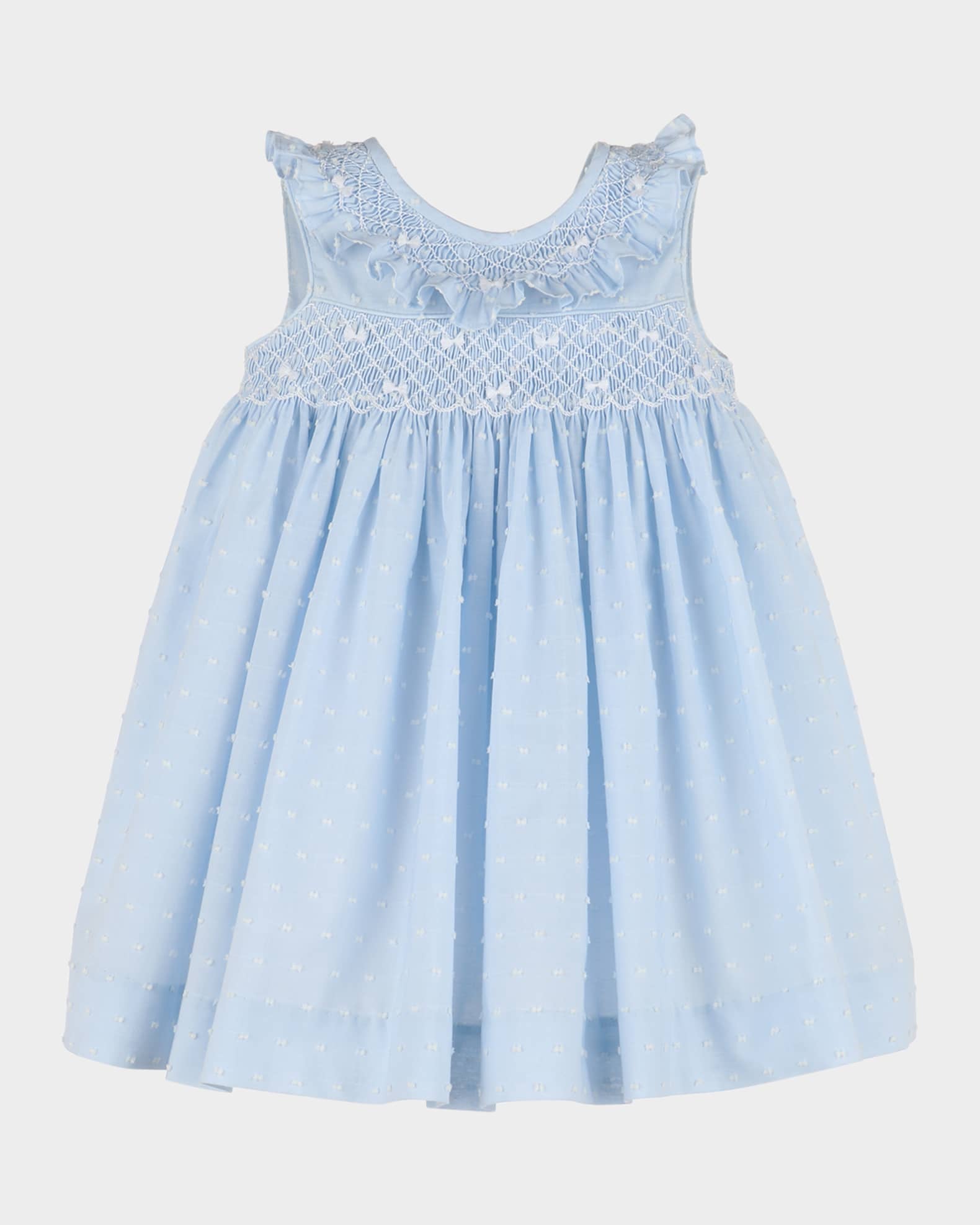 Girl's Swiss Dot Embroidered Dress, Size 4T-3 0