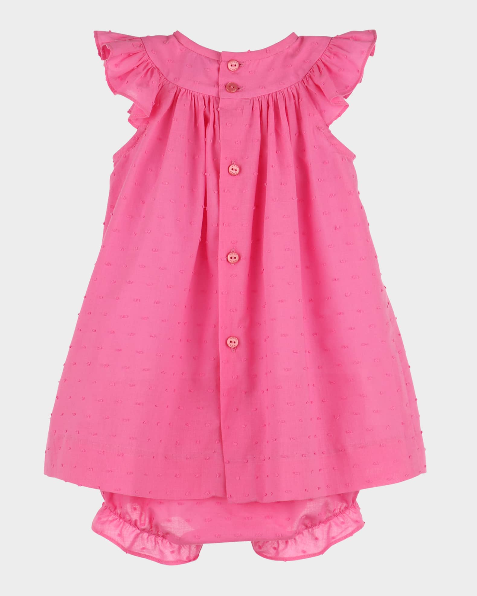Girl's Classic Swiss Dot Smocked Bishop Dress, Size 12M-24M 1