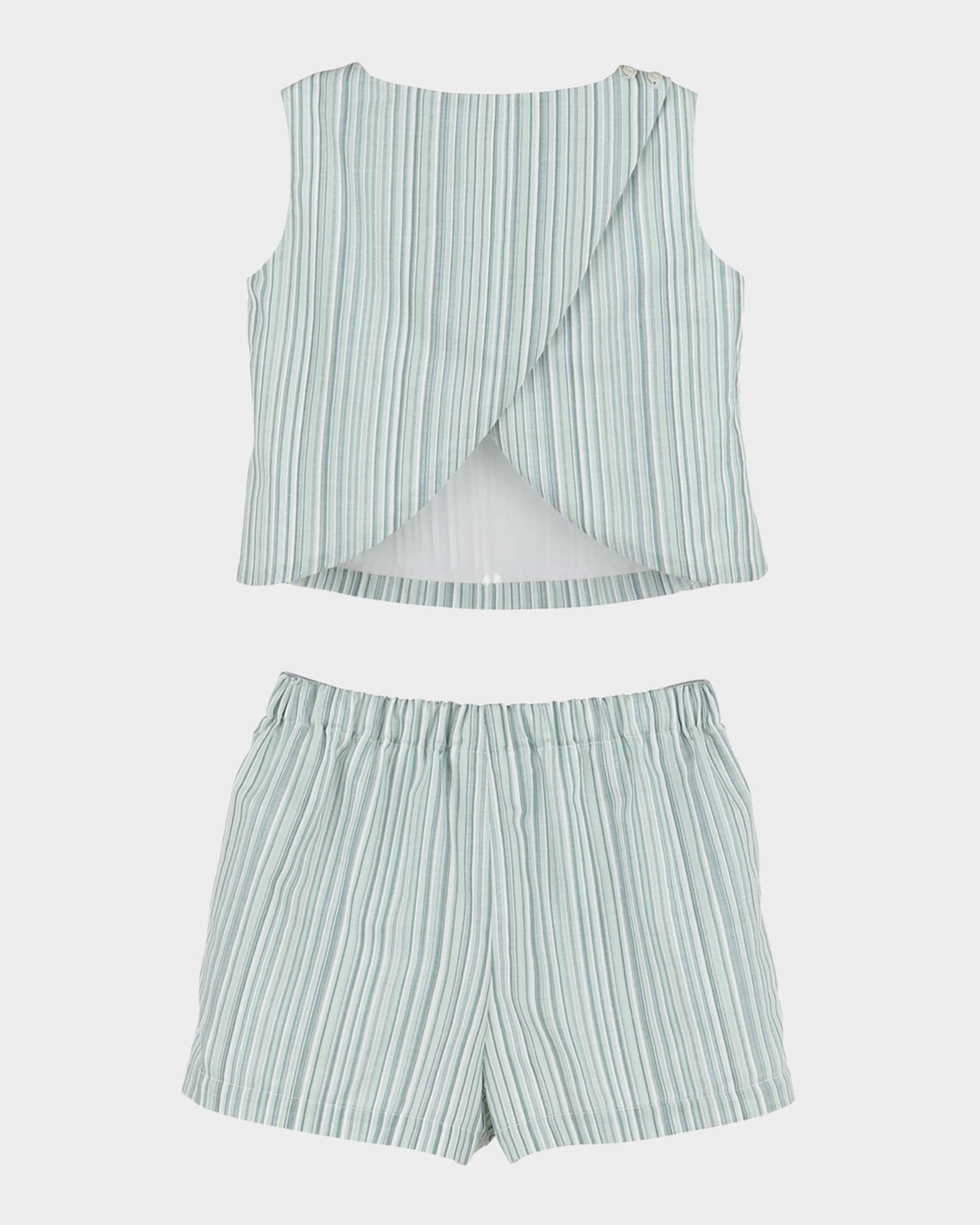 Girl's Two-Piece Striped Set, Size 4-6 1